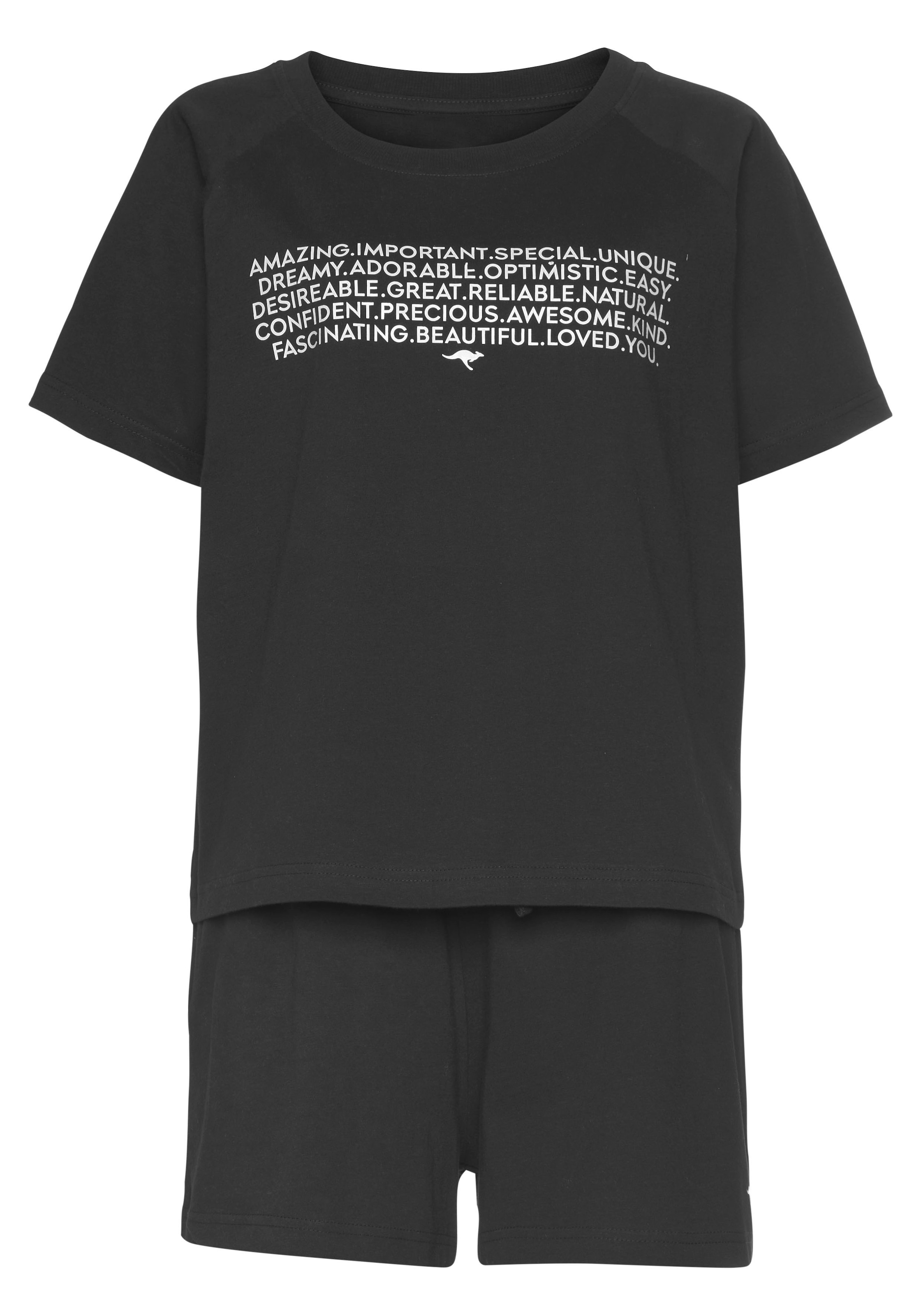 KangaROOS Shorty, (2 tlg.), mit Slogan-Frontdruck
