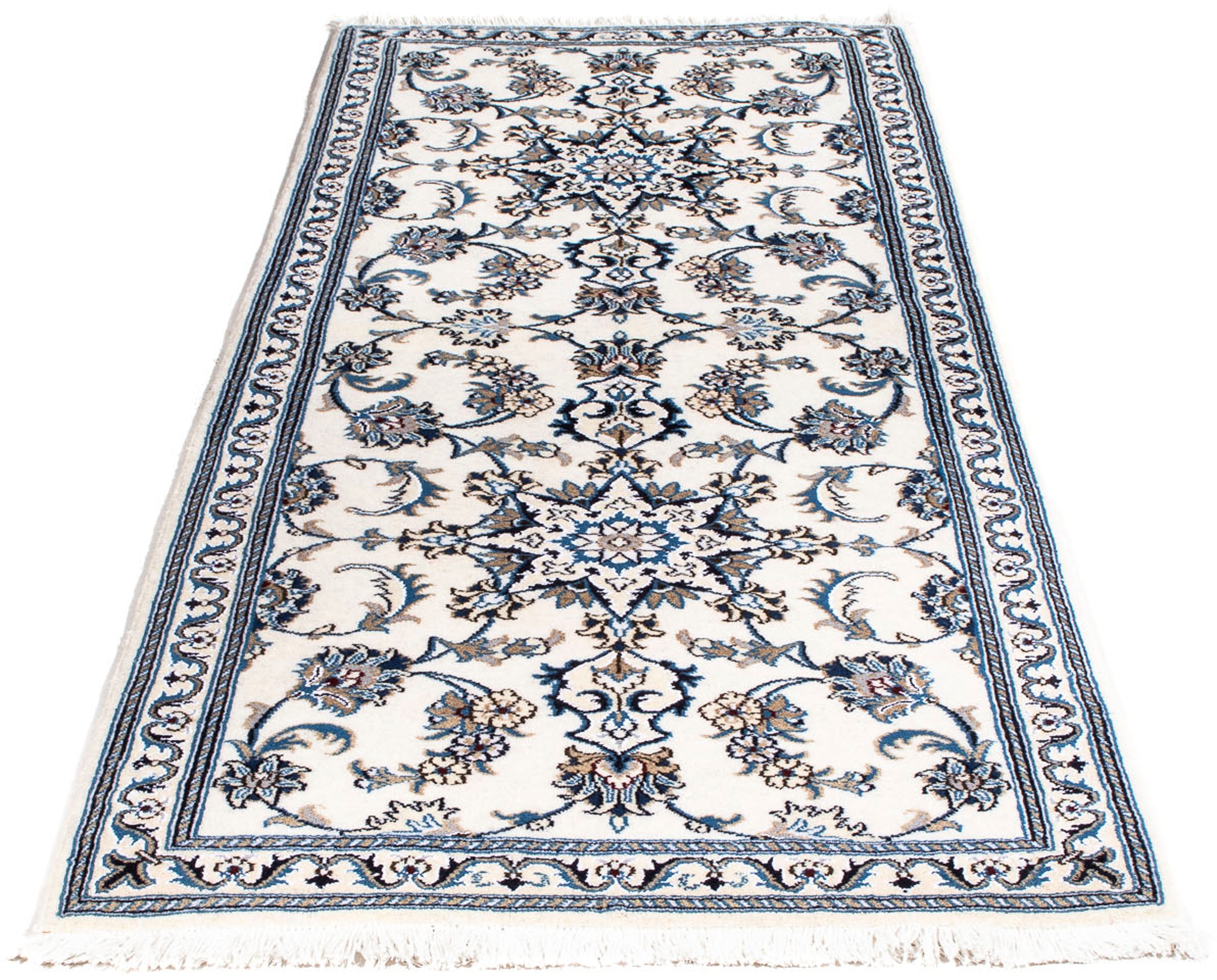 Image of morgenland Orientteppich »Perser - Nain - 202 x 80 cm - beige«, rechteckig, 10 mm Höhe, Wohnzimmer, Handgeknüpft, Einzelstück mit Zertifikat bei Ackermann Versand Schweiz