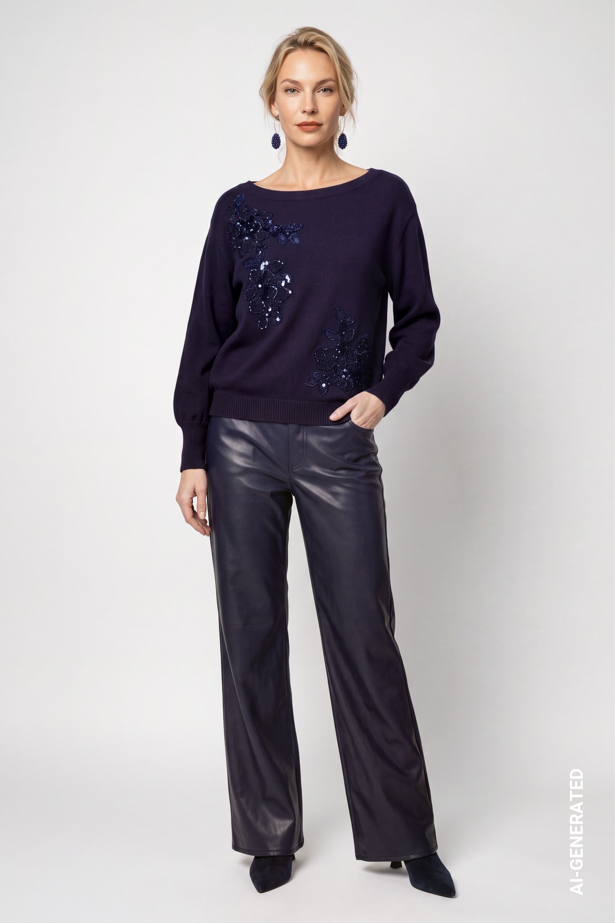 Monari Strickpullover »Pullover Schmuckapplikation« Regular fit mit Schmuckdetails