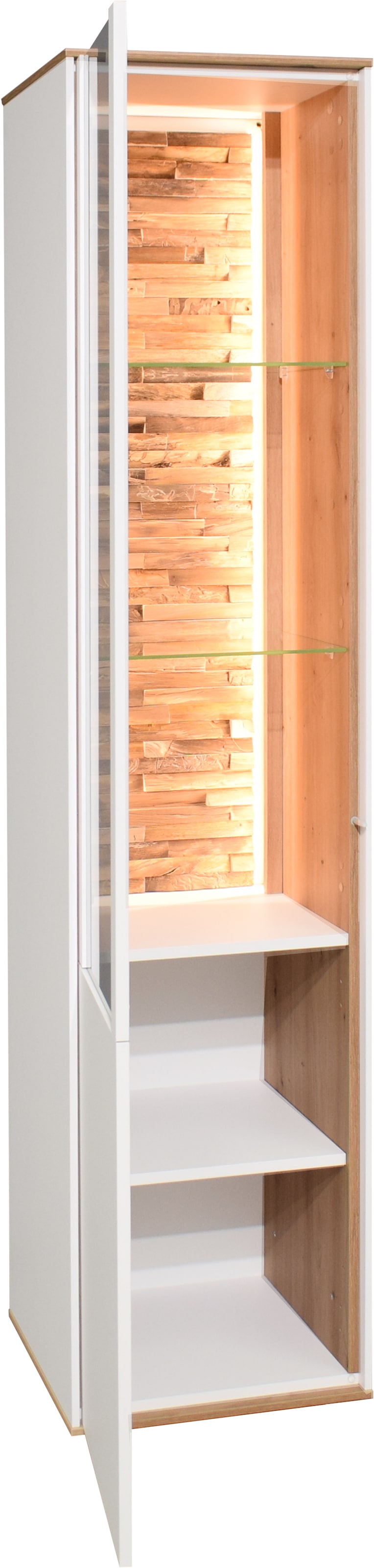 Mäusbacher Standvitrine »Faro« Faro Standvitrine B 43 cm, inkl. Beleuchtung, Push to open Funktion