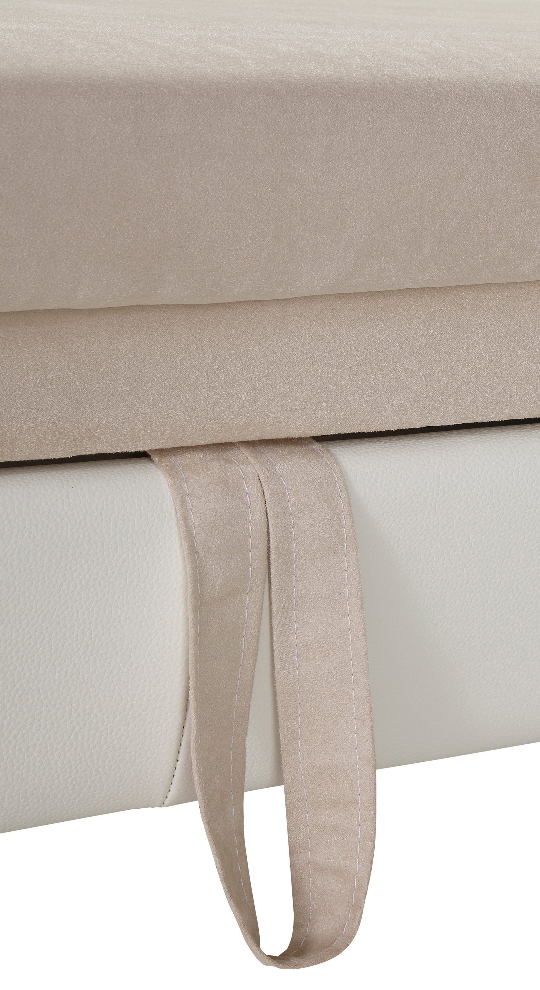 COTTA Polstergarnitur »Chef L-Form« Set,  Set bestehend aus: Ecksofa mit Kopfteilverstellung & Hocker