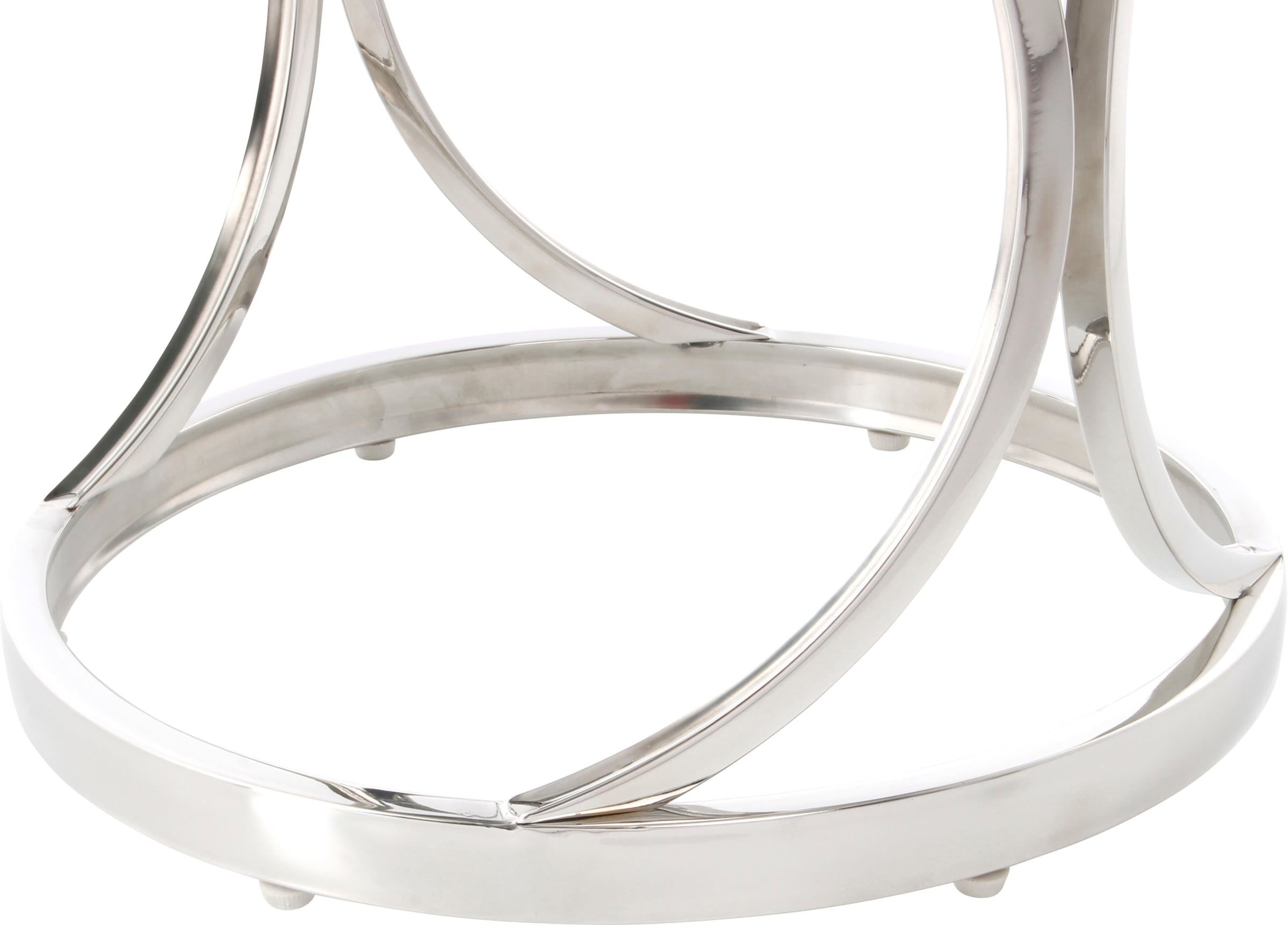 Kayoom Beistelltisch »Weyda 125, in eleganter Gestaltung,runde Tischplatte aus Glas«, (1 St.), Glamouröses Design, hochwertige Verarbeitung, Hingucker-Gestell