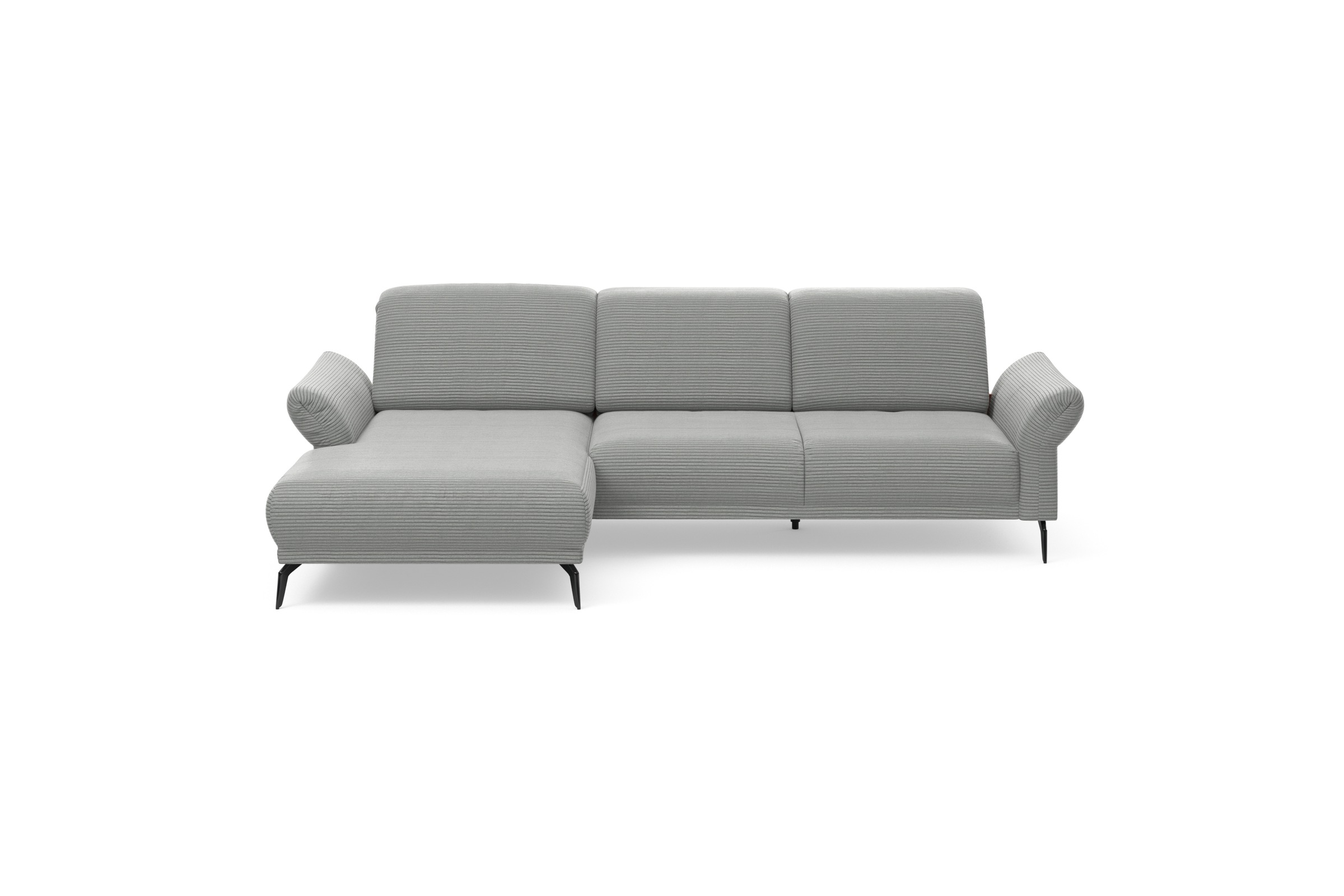 INOSIGN Ecksofa »Coco L-Form«, Sitztiefen-, Arm- und Kopfteilverstellung, Cord-Bezug, Fusshöhe 15 cm