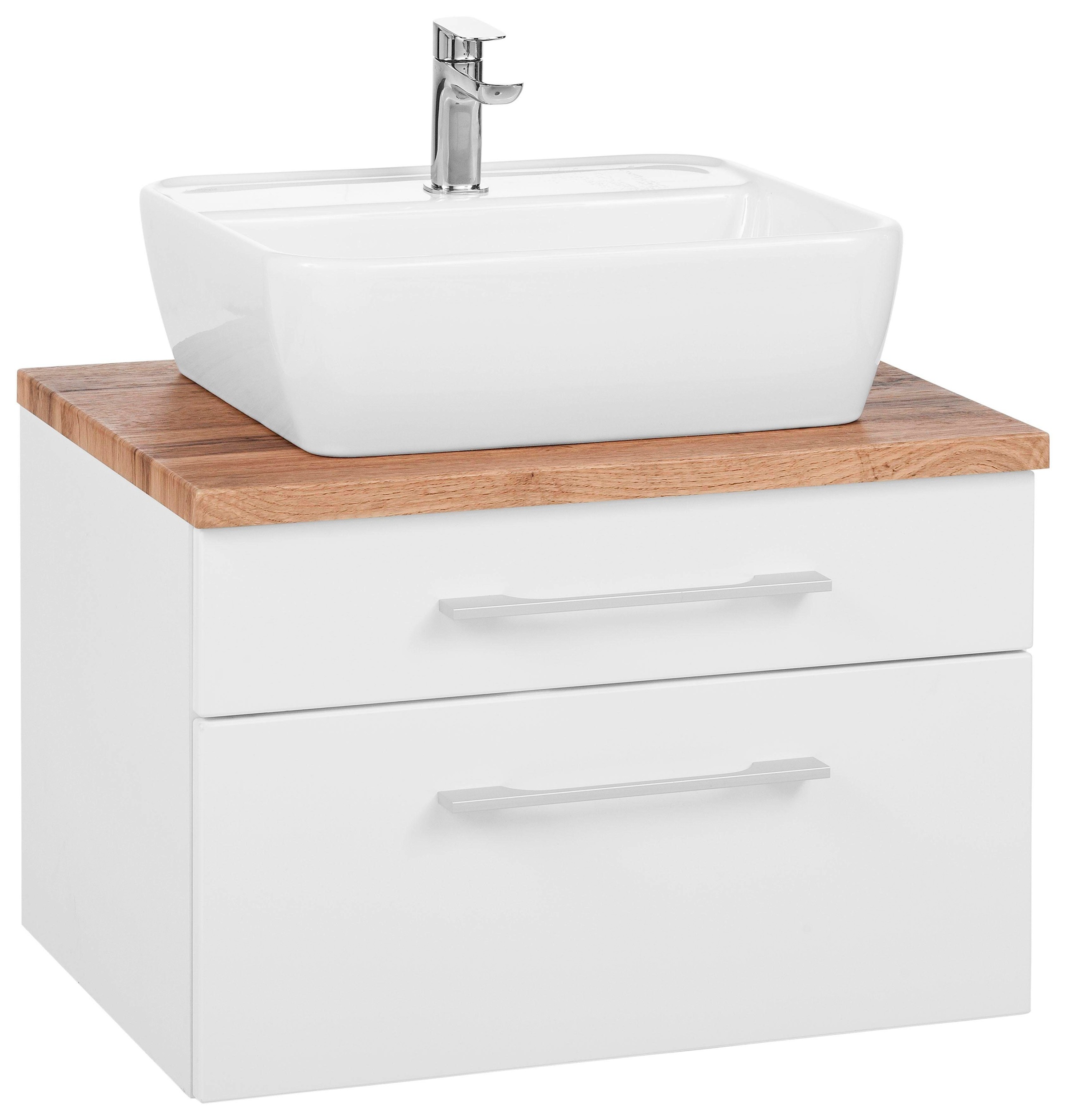 Image of welltime Waschbeckenunterschrank "Davos" Badmöbel, Waschtisch inkl. Waschbecken, Breite 60 cm