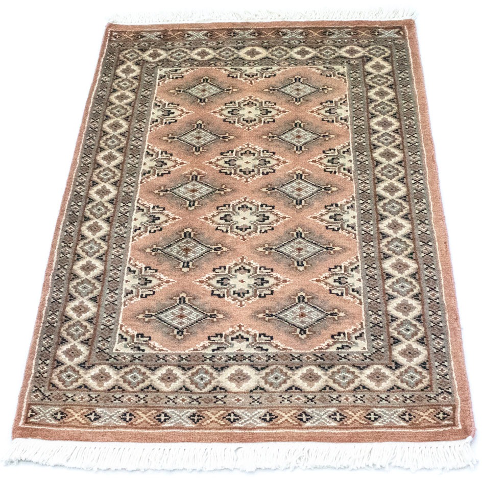 Image of morgenland Teppich »Buchara Teppich handgeknüpft rosa«, rechteckig, 6 mm Höhe bei Ackermann Versand Schweiz