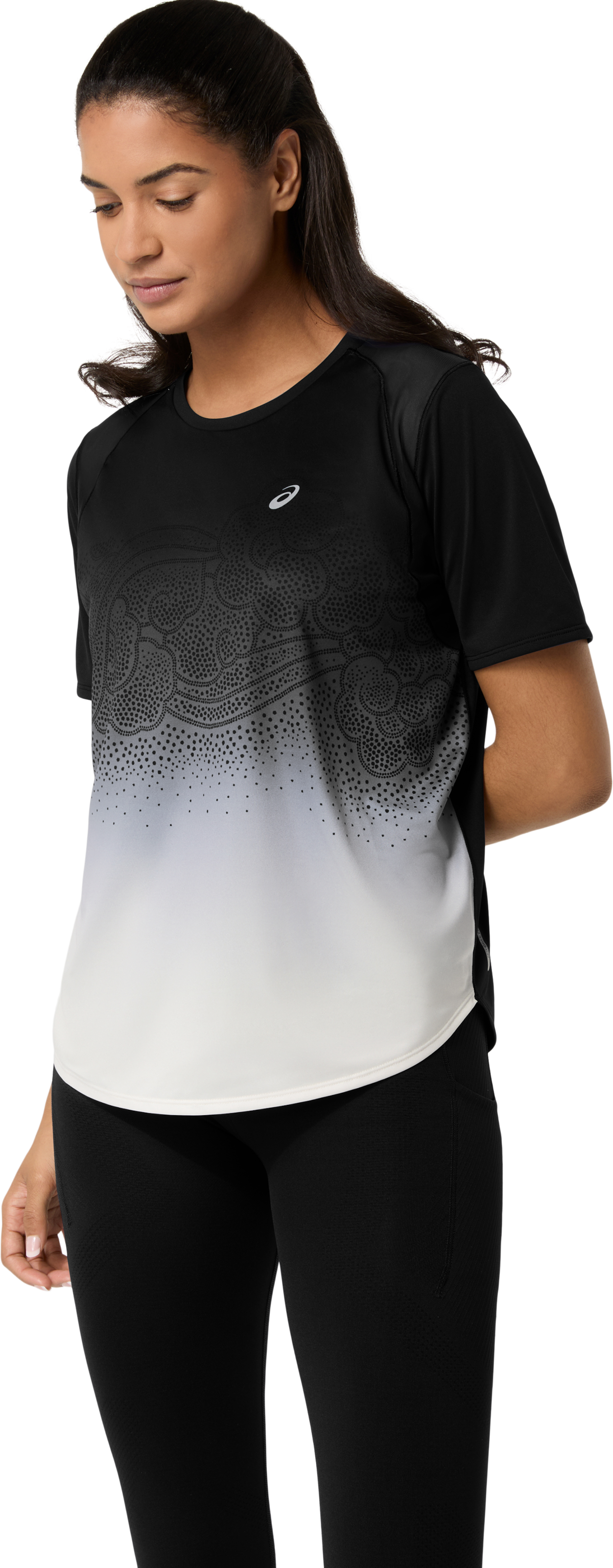 Asics Laufshirt »ROAD FADE SS TOP« mit Grafik-Print auf der Vorderseite, atmungsaktives Material