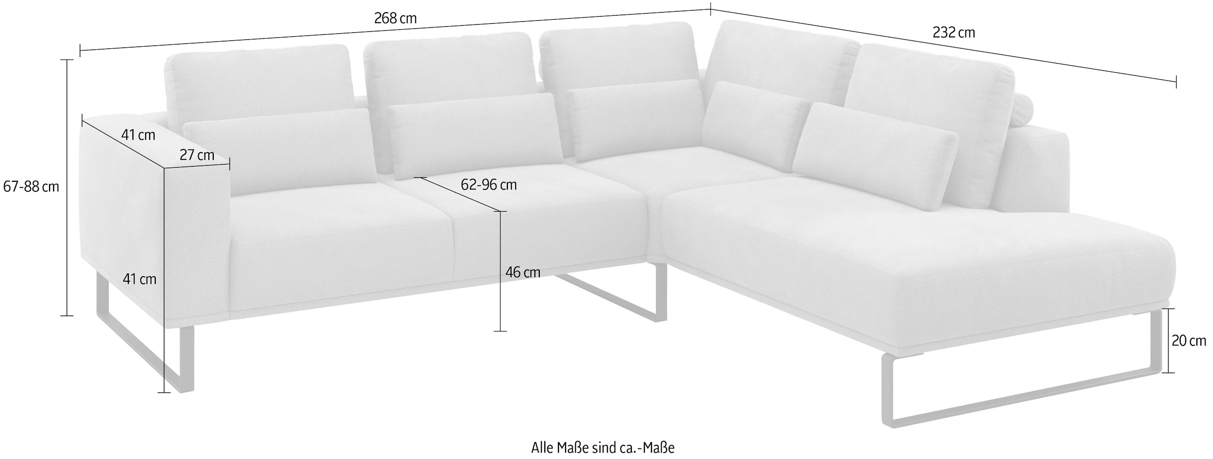 Musterring Canapé d'angle »JUSTB! PM100, stilvoller Lounge-Komfort von Musterring« Collection Bettina Zimmermann, option siège préféré & choix de pieds