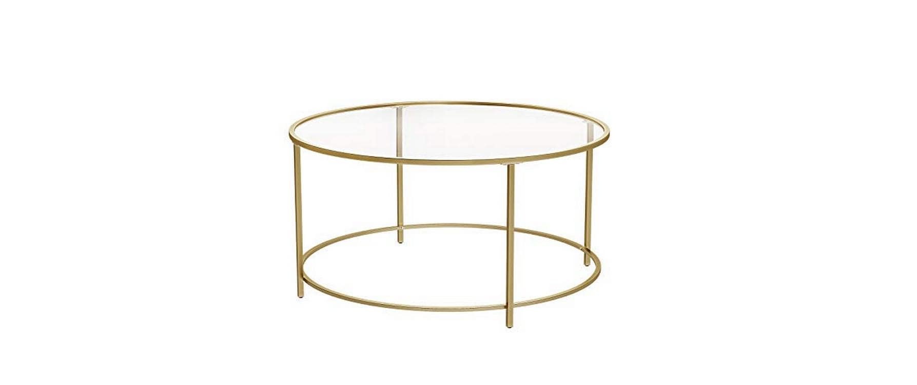 Image of VASAGLE Beistelltisch "84 x 45.5 cm Gold"