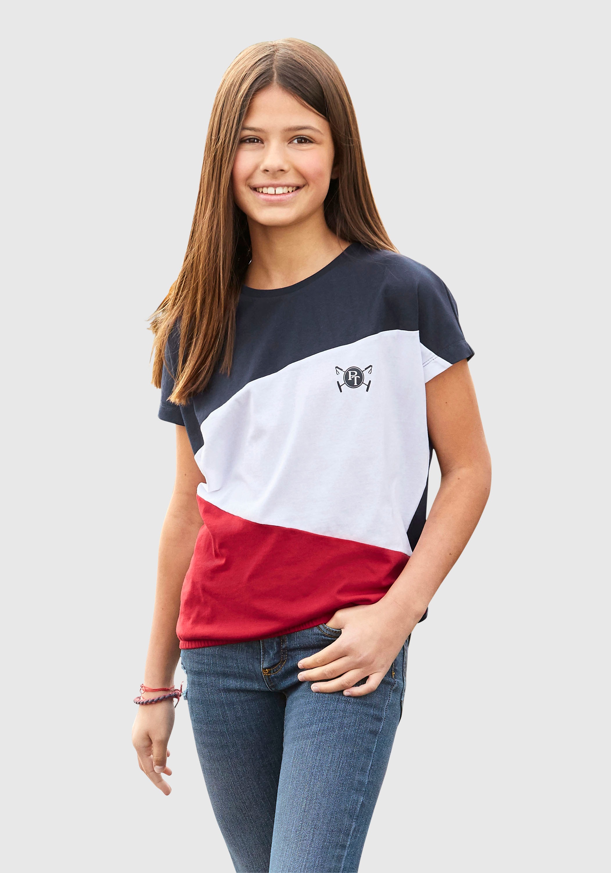 Image of TOM TAILOR Polo Team Fledermausshirt, mit modischen Teilungsnähten bei Ackermann Versand Schweiz