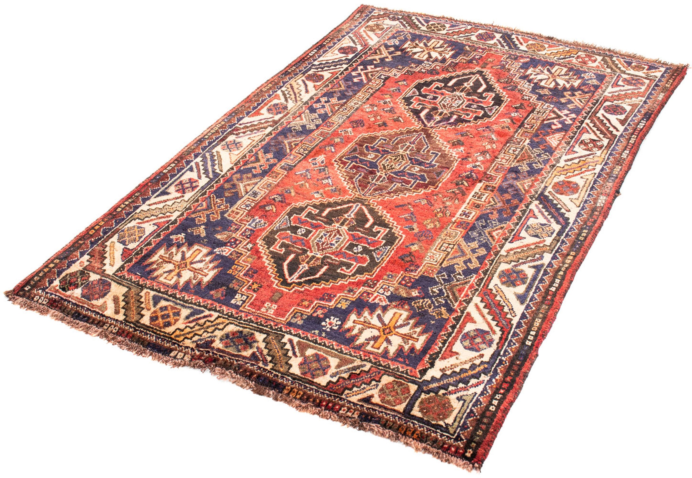 Image of morgenland Orientteppich »Perser - Nomadic - 162 x 105 cm - dunkelrot«, rechteckig, 10 mm Höhe, Wohnzimmer, Handgeknüpft, Einzelstück mit Zertifikat bei Ackermann Versand Schweiz