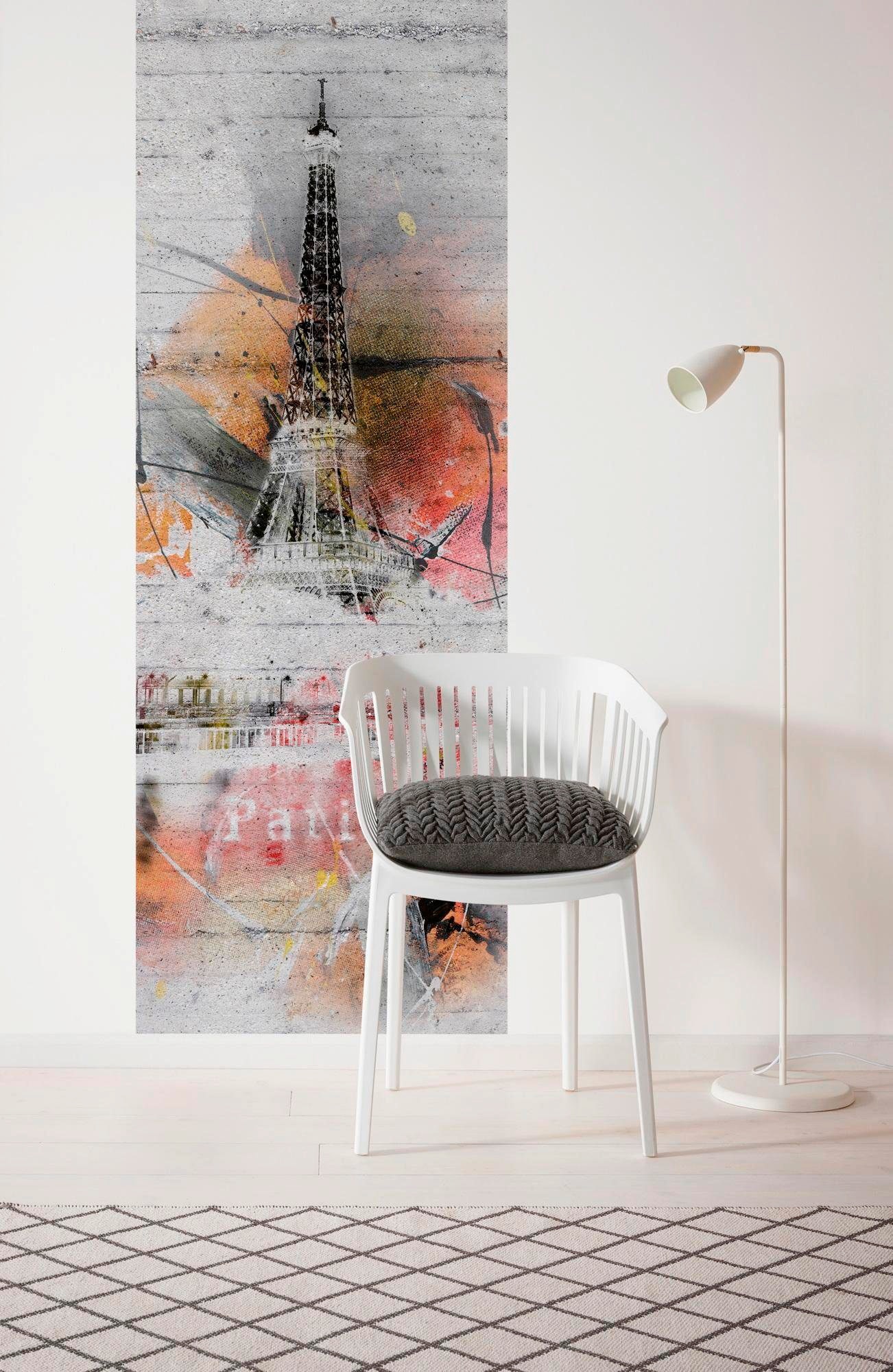 Komar Vliestapete »Digitaldruck Vlies - Paris - Grösse 100 x 280 cm«, bedruckt, Wohnzimmer, Schlafzimmer
