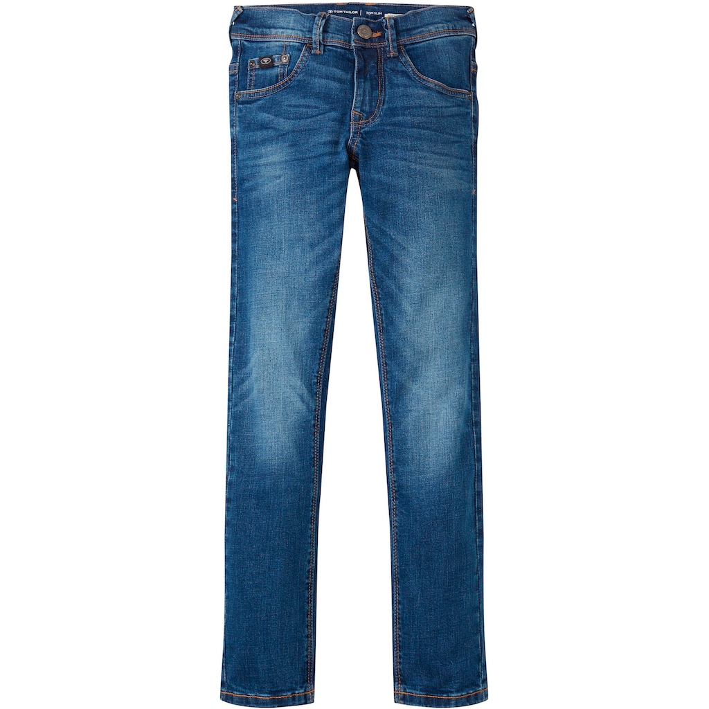 TOM TAILOR Slim-fit-Jeans, mit Knopf- und Reissverschluss