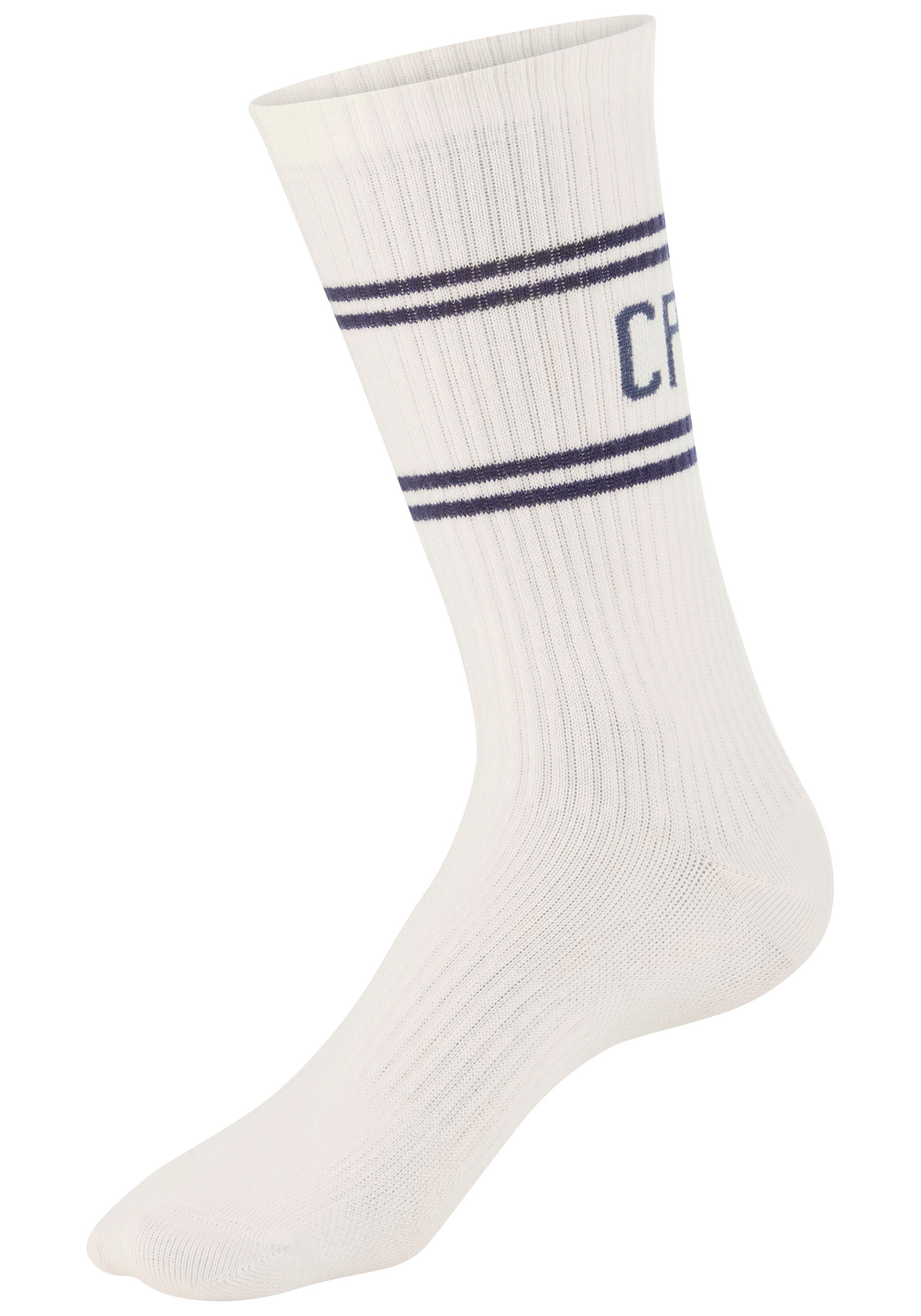 Copenhagen Studios Chaussettes longues Packung, 2 cuis tlg. mit Pikeé-Struktur unter der Sohle