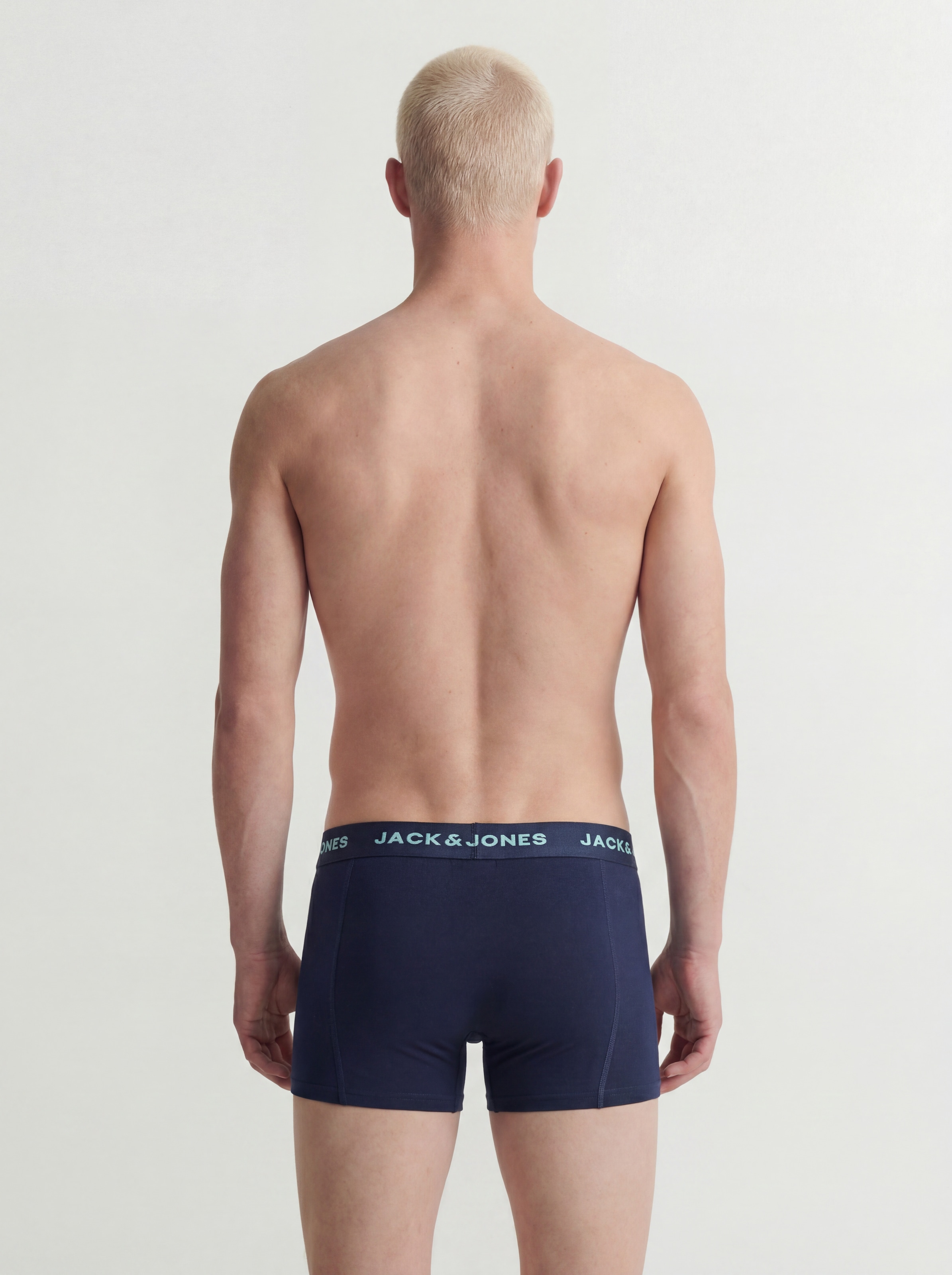 Jack & Jones Tronc »JACCONOR SOLID TRUNKS 3 PACK NOOS« Paquet, 3 cuis mélange de coton, ceinture élastique