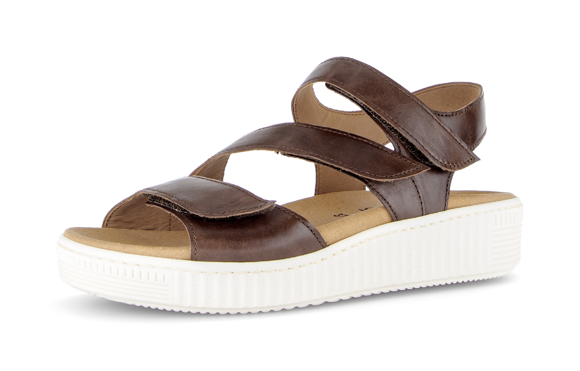 Image of Gabor Riemchensandale Plateau, Bequemschuh, Sandalette, Sommerschuh mit Ziernähten