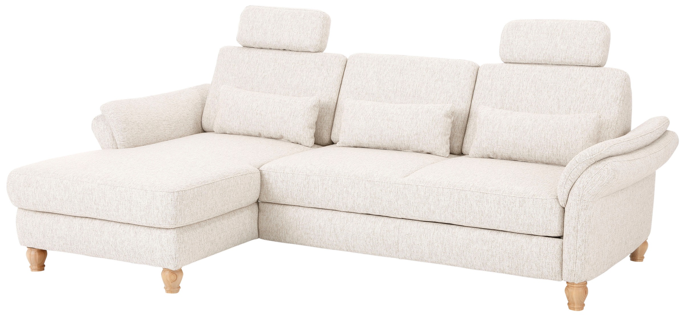 Home affaire Ecksofa »Palace L-Form«, incl. Sitztiefenverstellung, wahlweise mit Bettfunktion und Stauraum