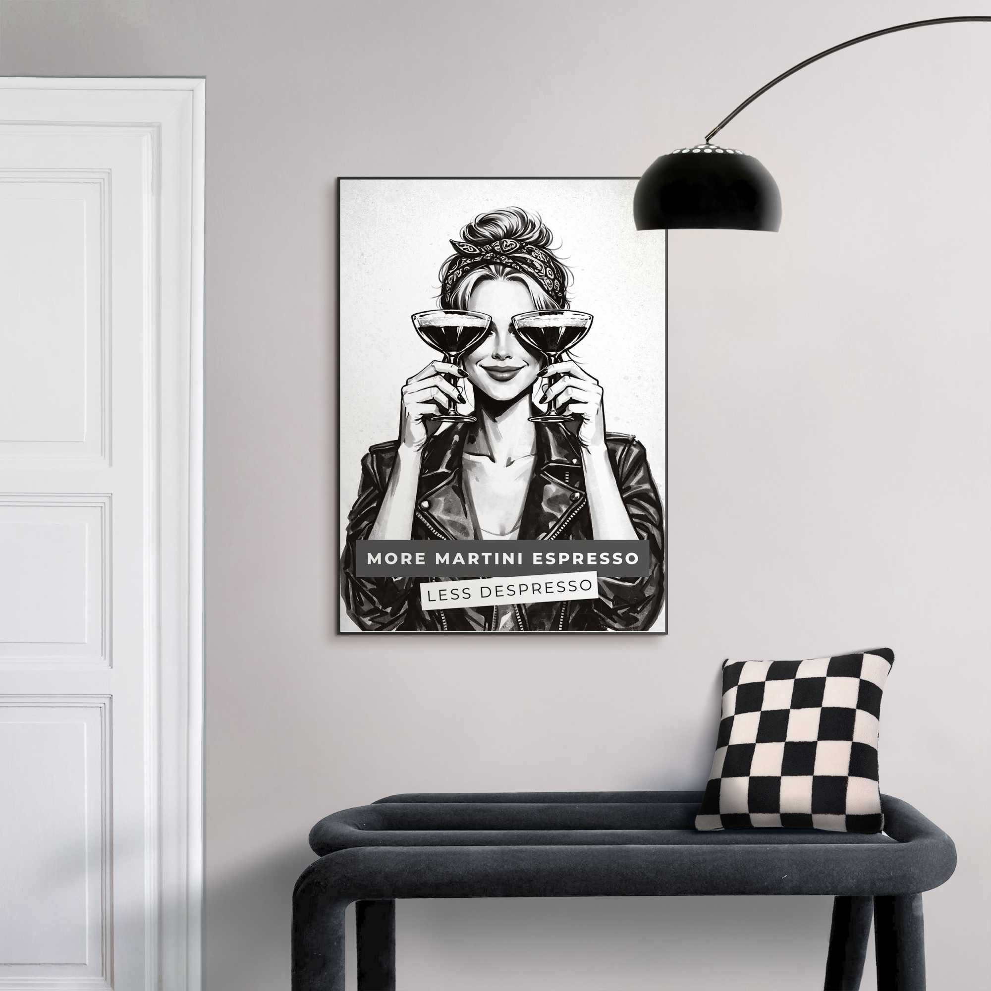 Image of Reinders Bild mit Rahmen "Cocktail-Vibes" Küche 1 Stk. tlg. Küche - Schwarz-Weiss - MDF - Essen und Trinken - 50x70 cm
