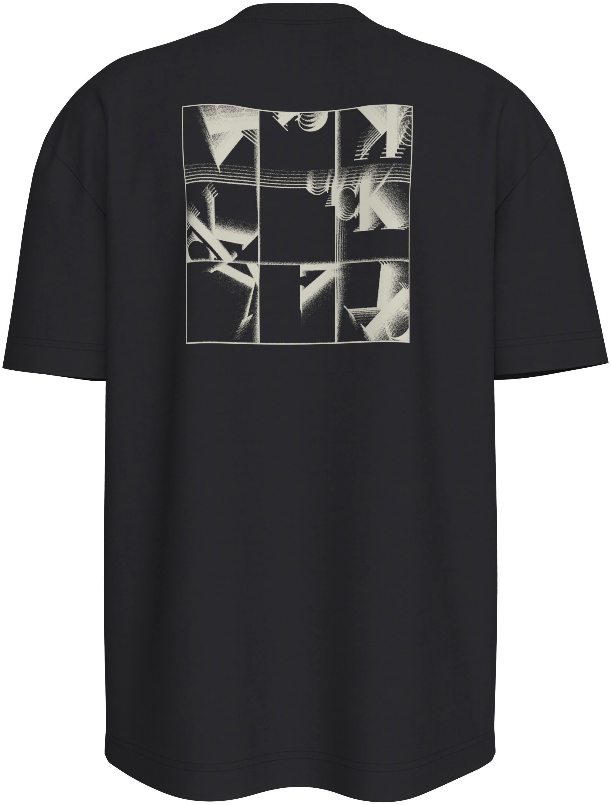 Calvin Klein Jeans T-Shirt »GRID MONOGRAM TEE«, mit Backprint