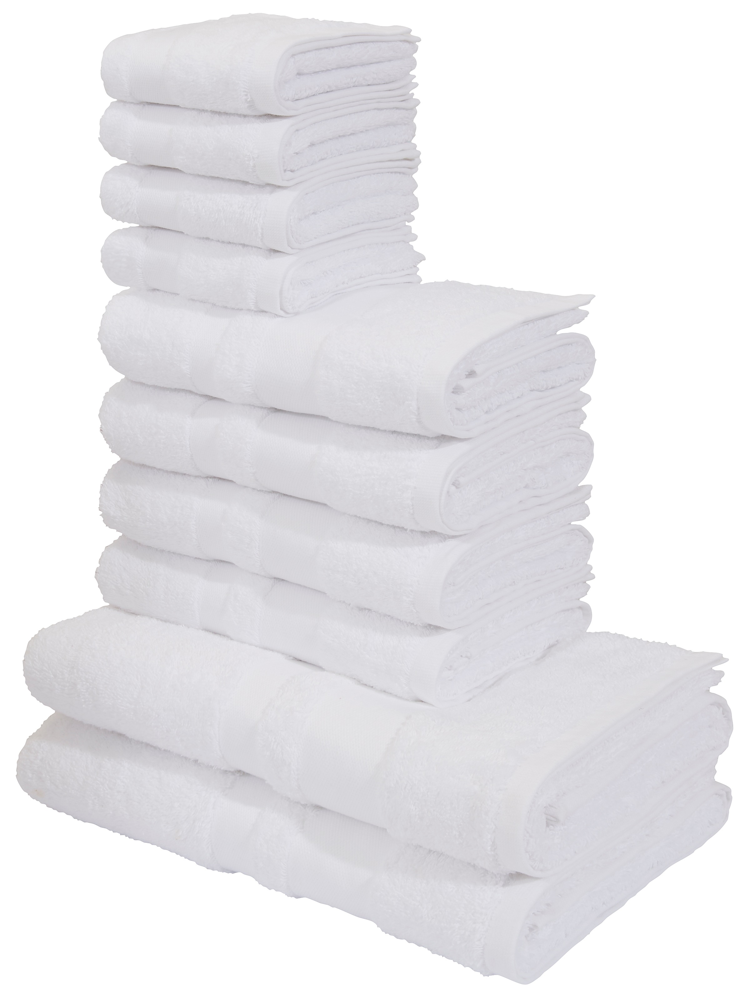 Image of GOODproduct Handtuch Set "Vanessa, 10-tlg Handtuch-Set, weich, in Standard- und Premium-Qualität" Set 10 tlg. Walkfrottee 100% Baumwolle, Duschtücher, Handtücher, Gästetücher, mit Bordüre