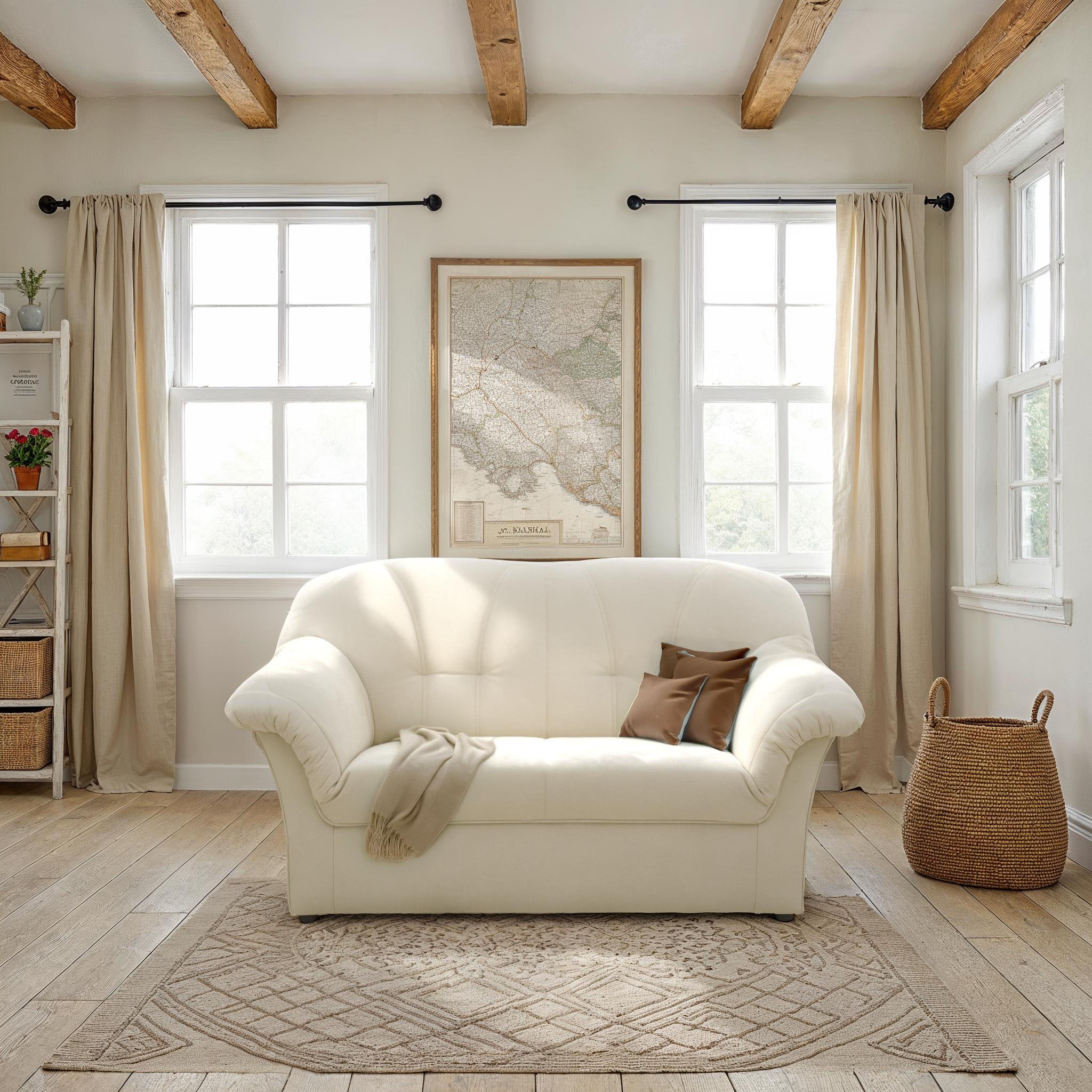 DOMO collection 2-Sitzer »Pegnitz, zeitlos, elegante Armlehnen, komfortabel, Breite 155cm«