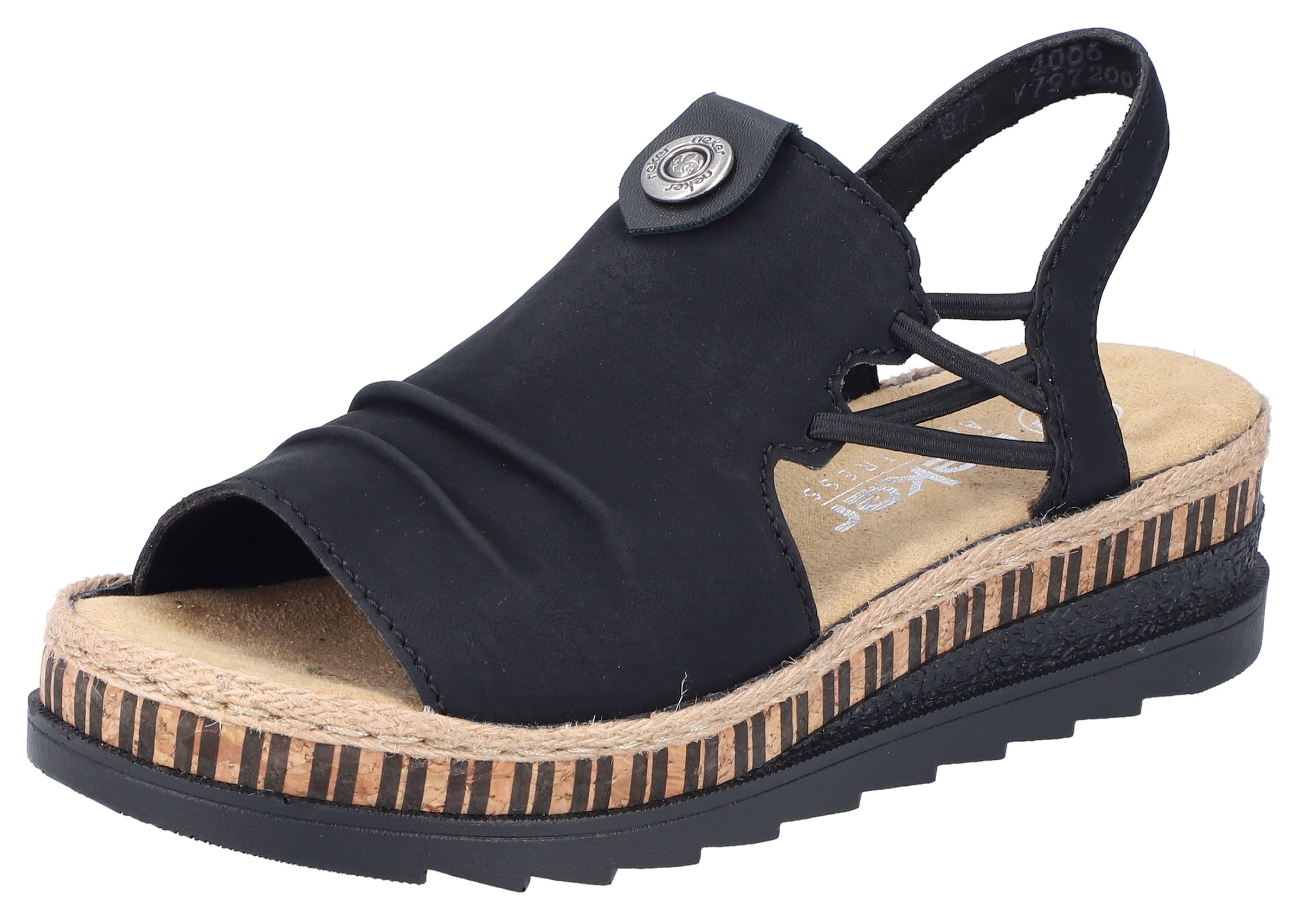 Image of Rieker Plateausandale Sommerschuh, Sandalette, modisches Plateau