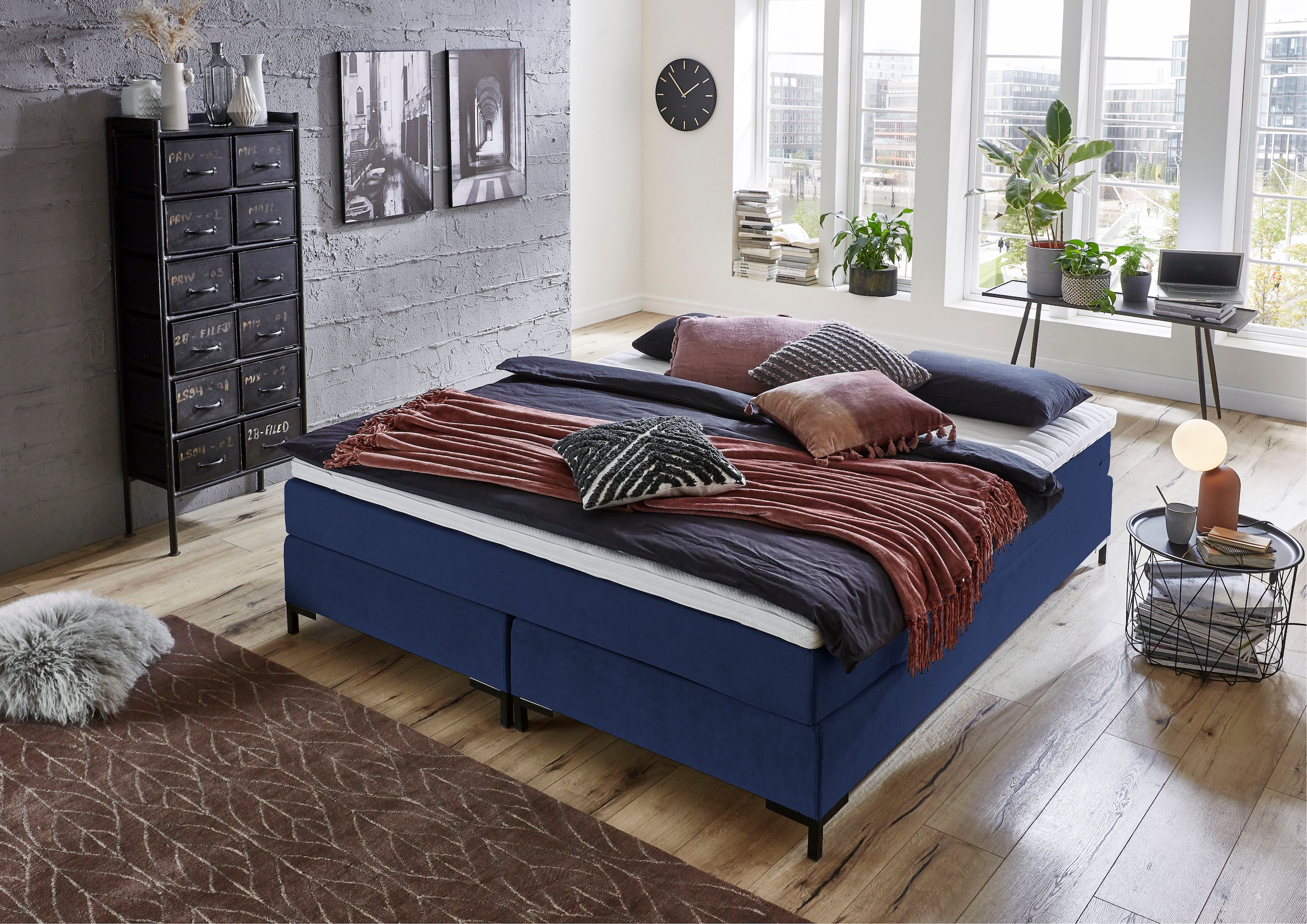 ATLANTIC home collection Boxspringbett »Romy«, ohne Kopfteil, frei im Raum stellbar