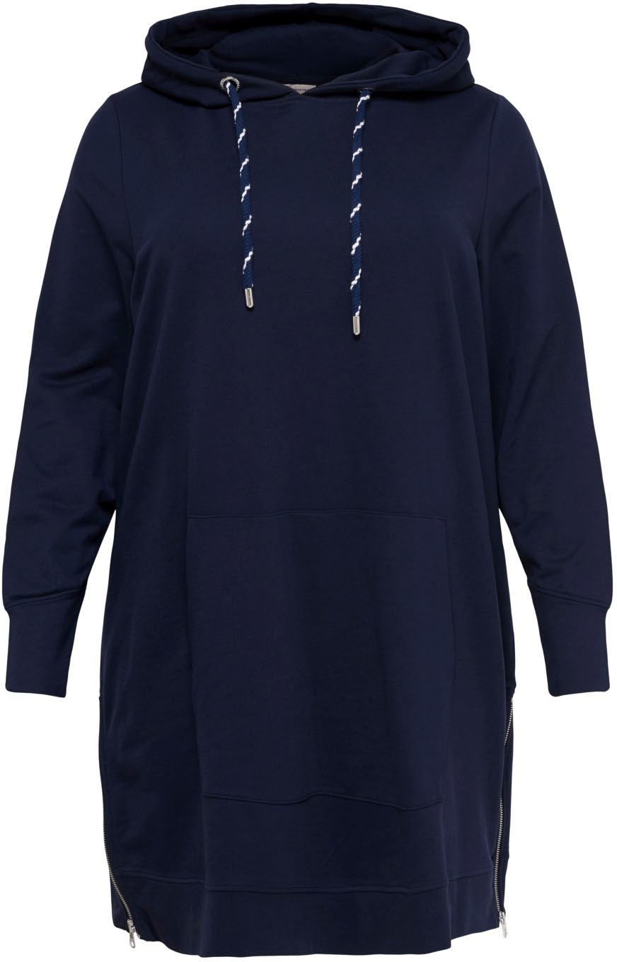 Image of ONLY CARMAKOMA Sweatkleid »CARKALLY«, mit gestreiften Bindebändern bei Ackermann Versand Schweiz