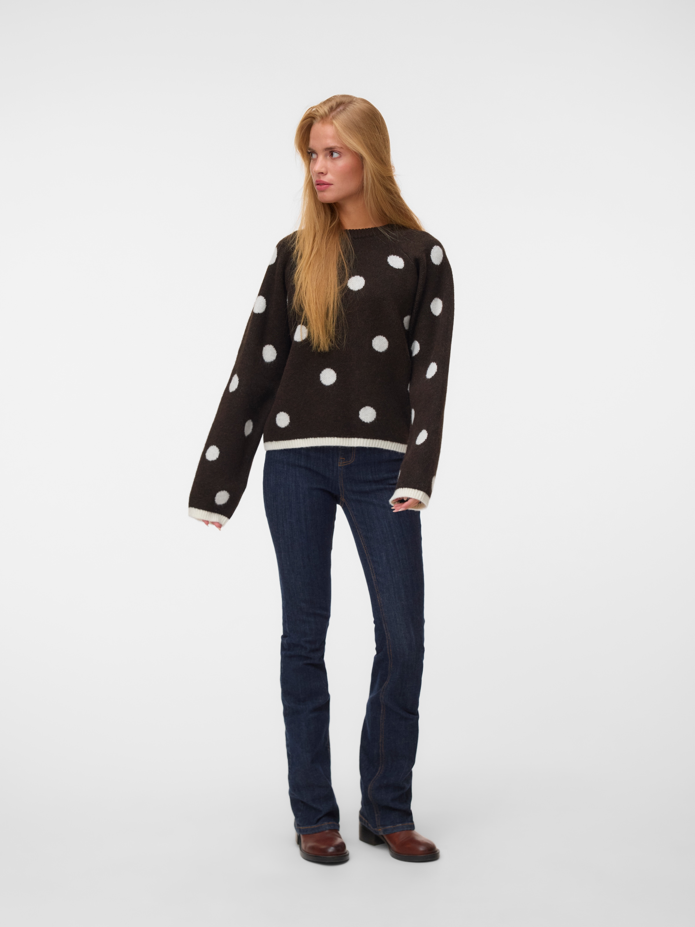 Vero Moda Rundhalspullover »VMLIV LS KNIT EXP EXP« Kunstfaser