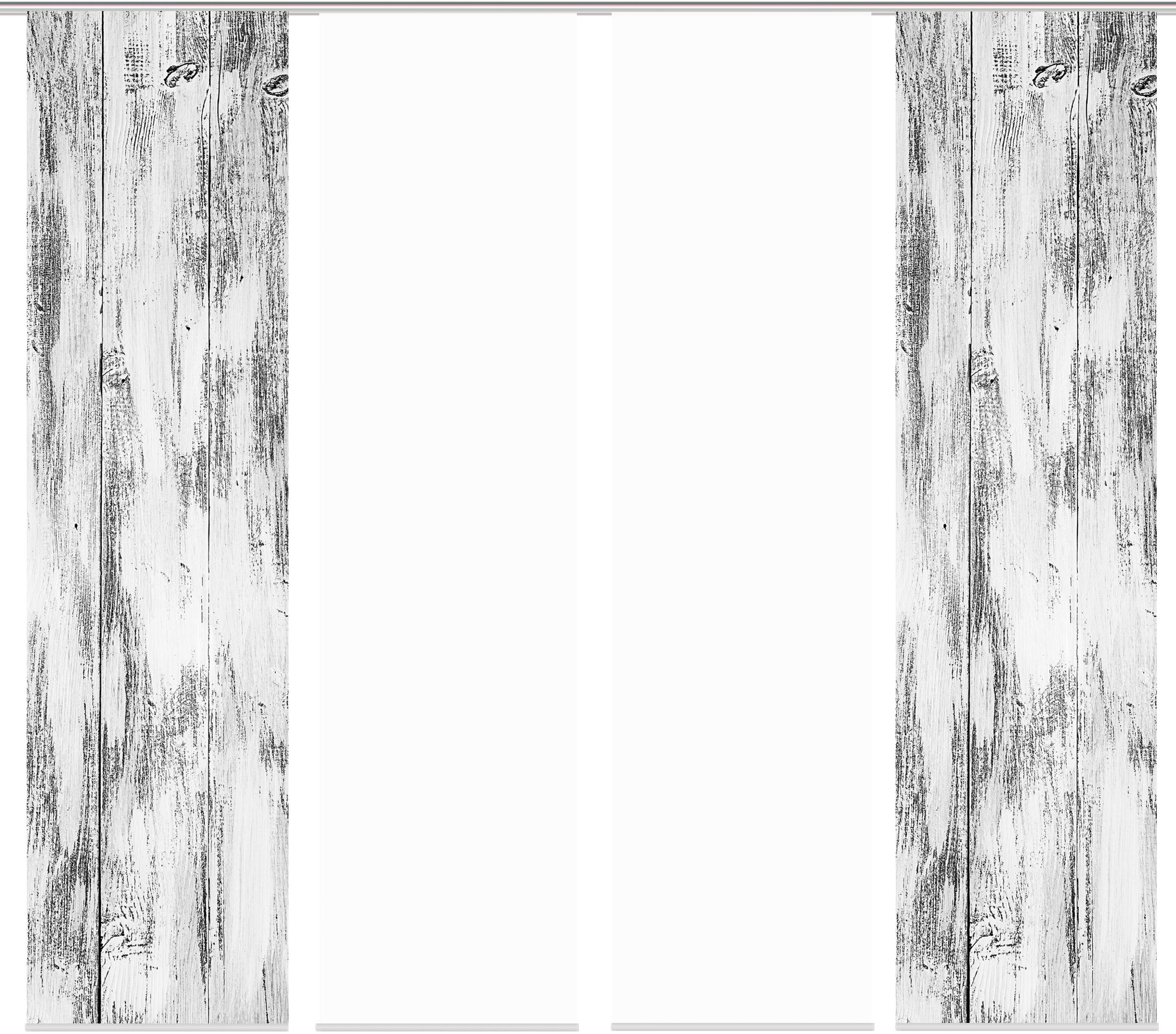 Image of HOME WOHNIDEEN Schiebegardine »HOLARI 4er SET«, (4 St.), Dekostoff-Seidenoptik, Digital bedruckt bei Ackermann Versand Schweiz