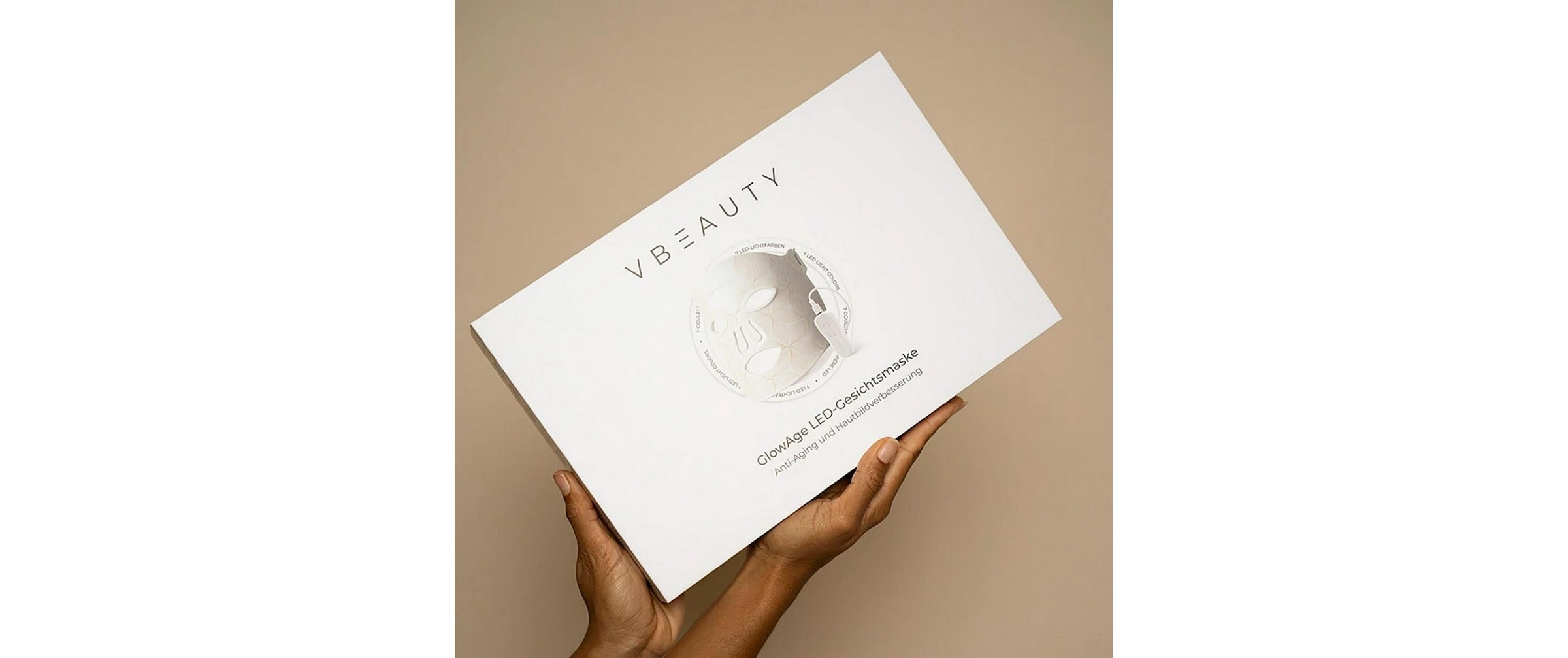   LED-Gesichtsmaske »VBEAUTY GlowAge LED« Sieben verschiedene LED-Lichtfarben für massgeschneiderte Hautpflege