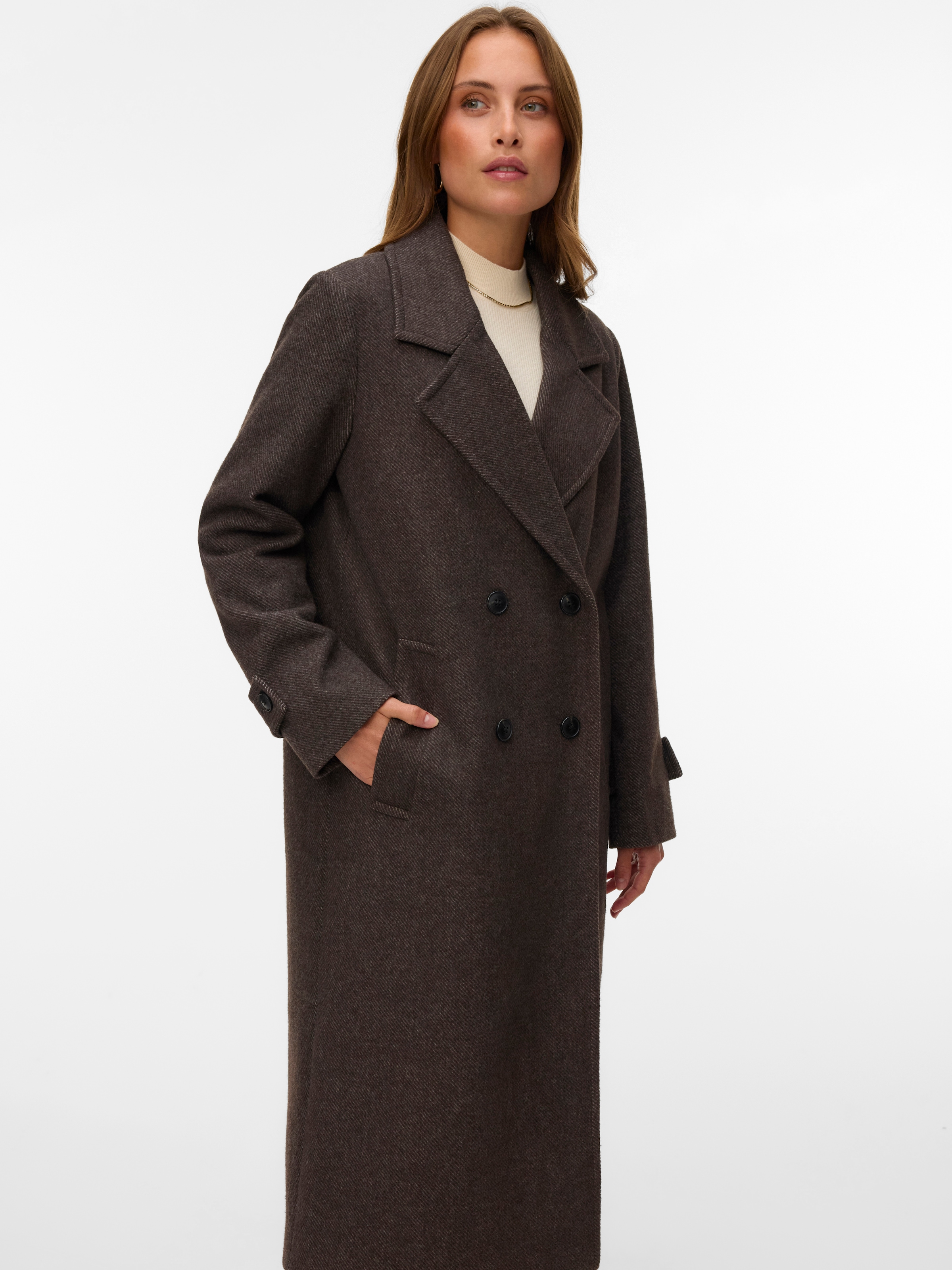 Image of Vero Moda Langmantel "VMEVA LONG COAT NOOS" Kunstfaser