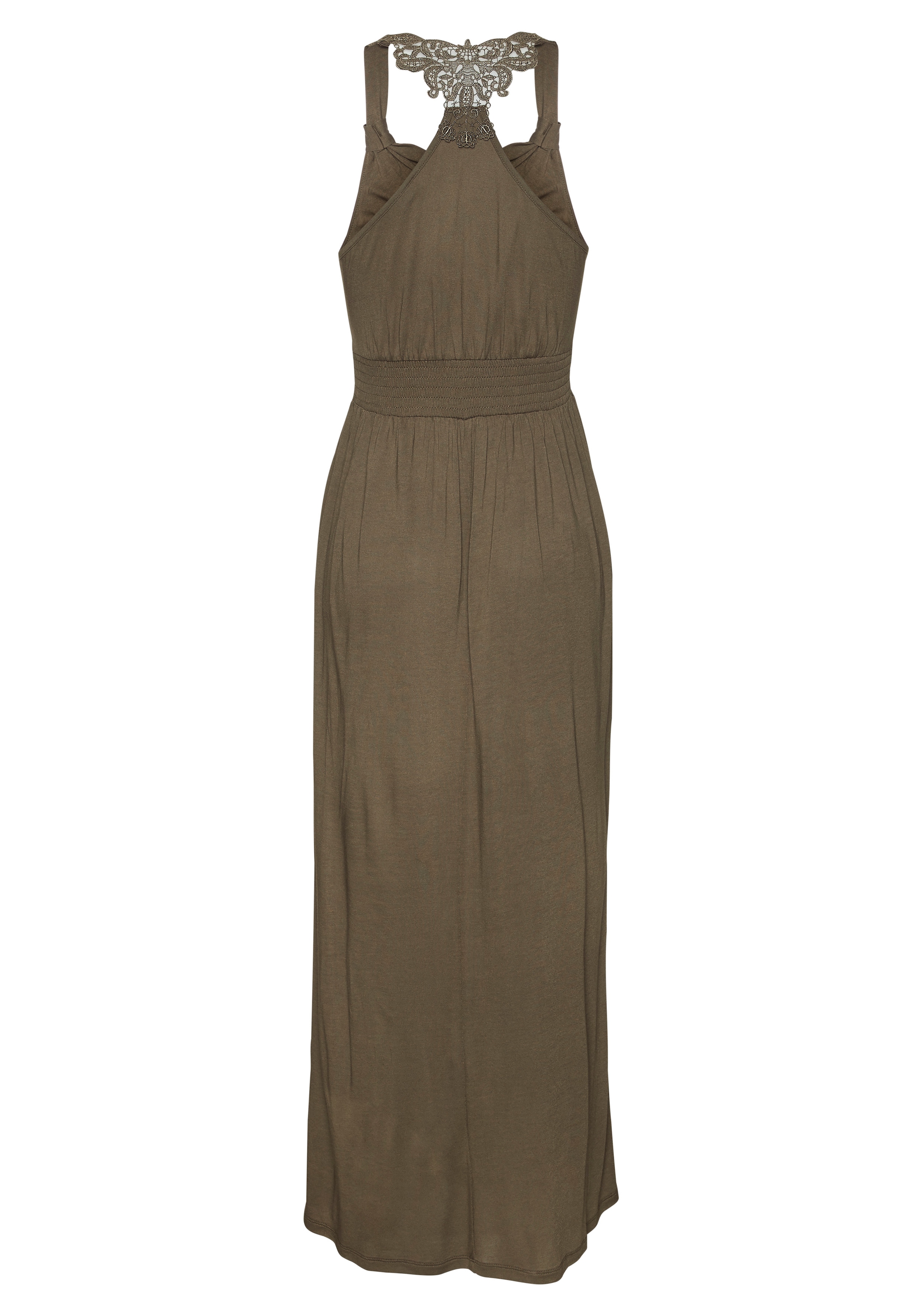 LASCANA Maxi robe mit Häkel-Detail am Rücken, Sommerkleid