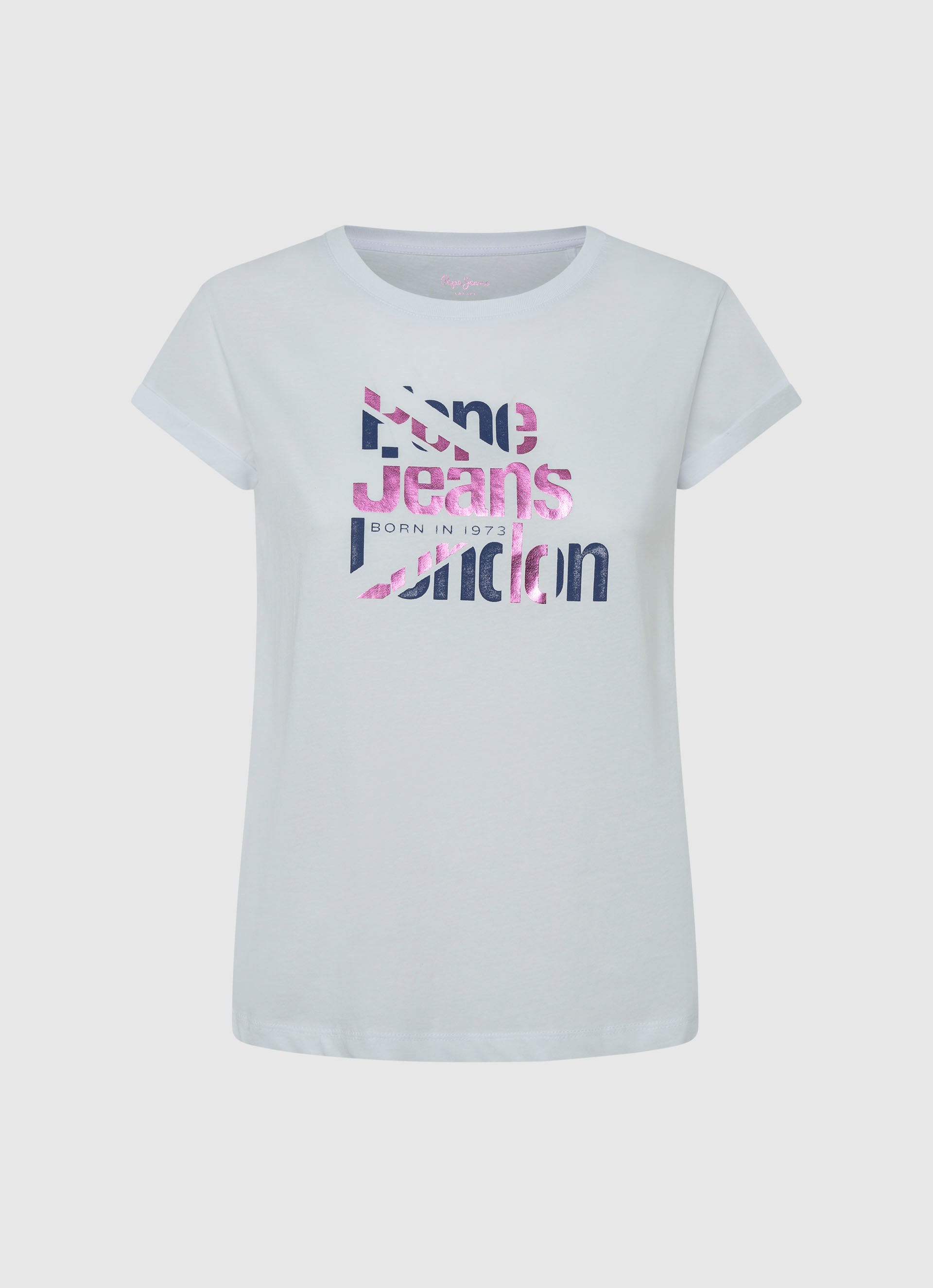 Pepe Jeans T-Shirt »ENOLA«, mit metallischem Logoprint