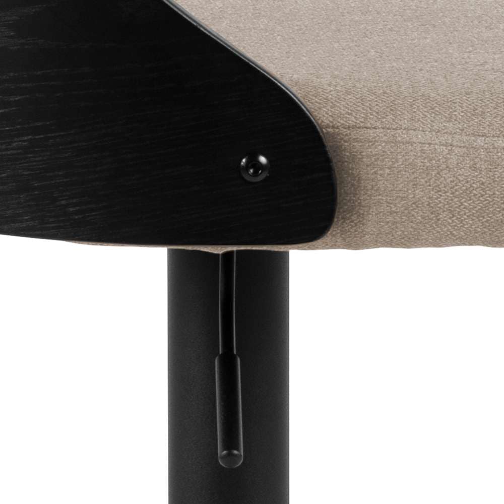 ACTONA GROUP Tabouret de bar »Lucy Barstuhl, Fussstütze, Drehbar, Höhenverstellbar,« tissu/placage, pied trompette, vérin à gaz, lot de 2