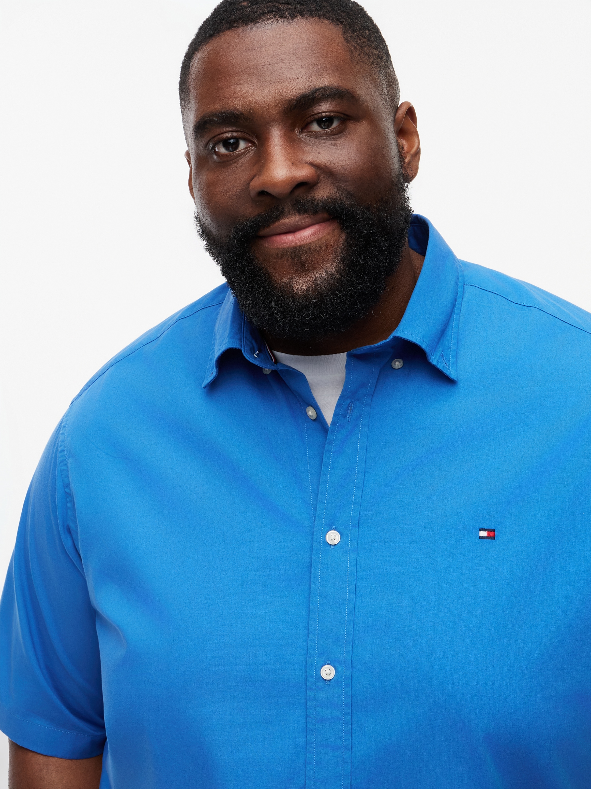 Tommy Hilfiger Big & Tall Chemise à manches courtes »BT-FLEX POPLIN SOLID« Grosse Grössen