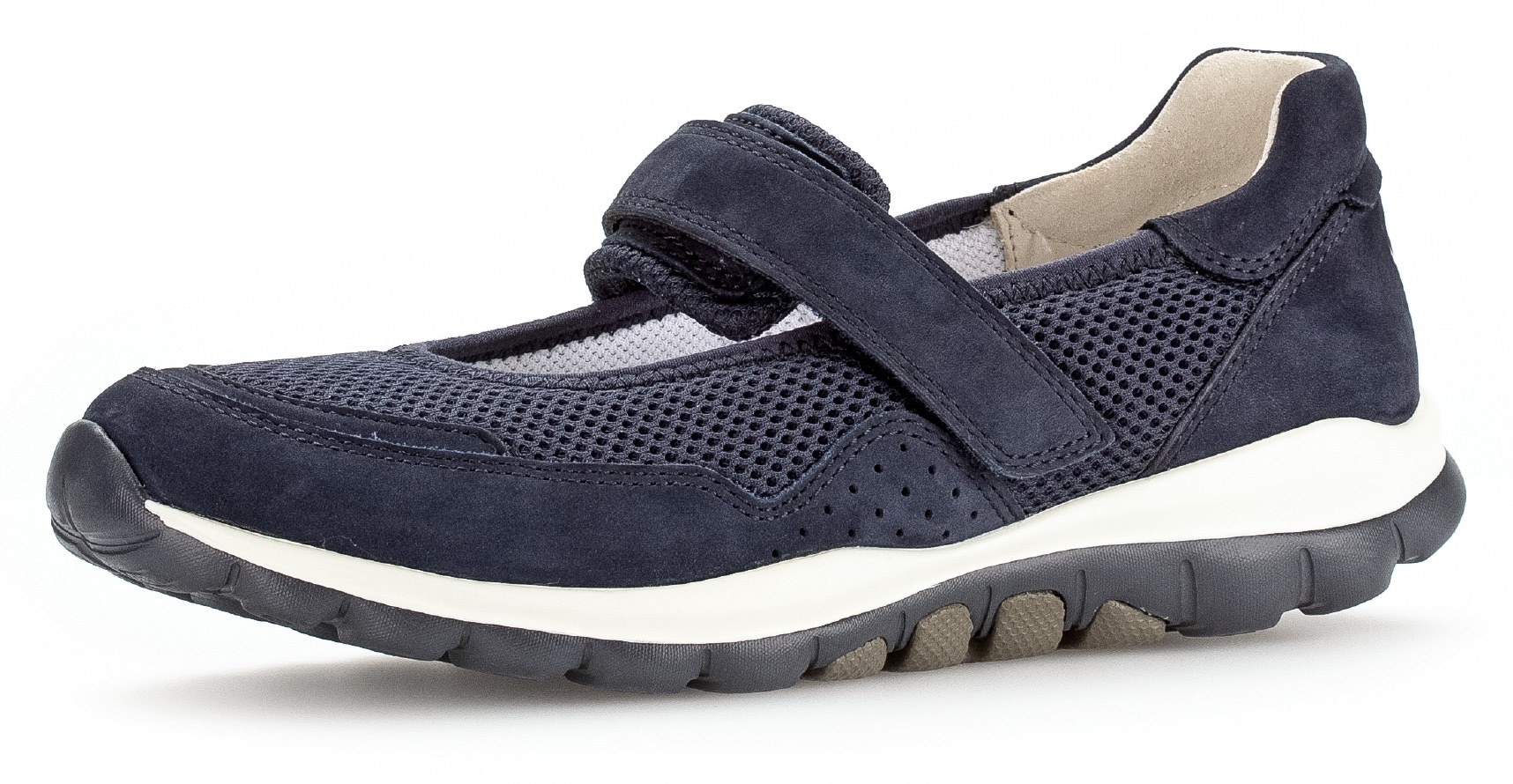 Image of rollingsoft Riemchenballerina, Klettschuh, Freizeitschuh, Komfortschuh mit Lochmuster