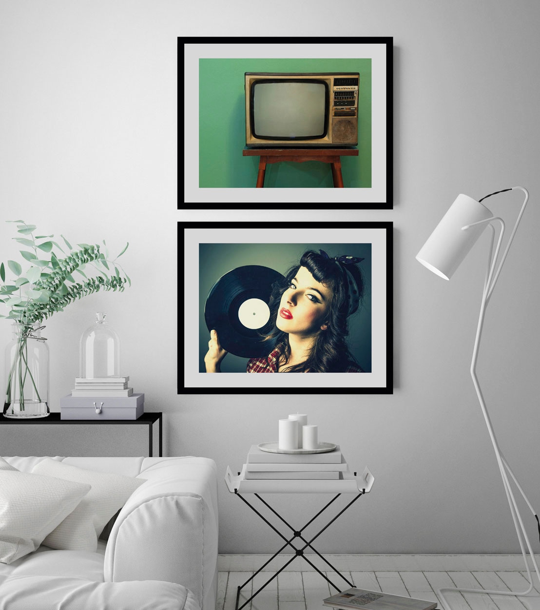 Image of queence Bild "Vinyl" Art Bilder von Frauen Fashion Frau Kunst Magazincover Mode 1 Stk. tlg. HD Premium Poster-Druck inkl. Holzrahmen