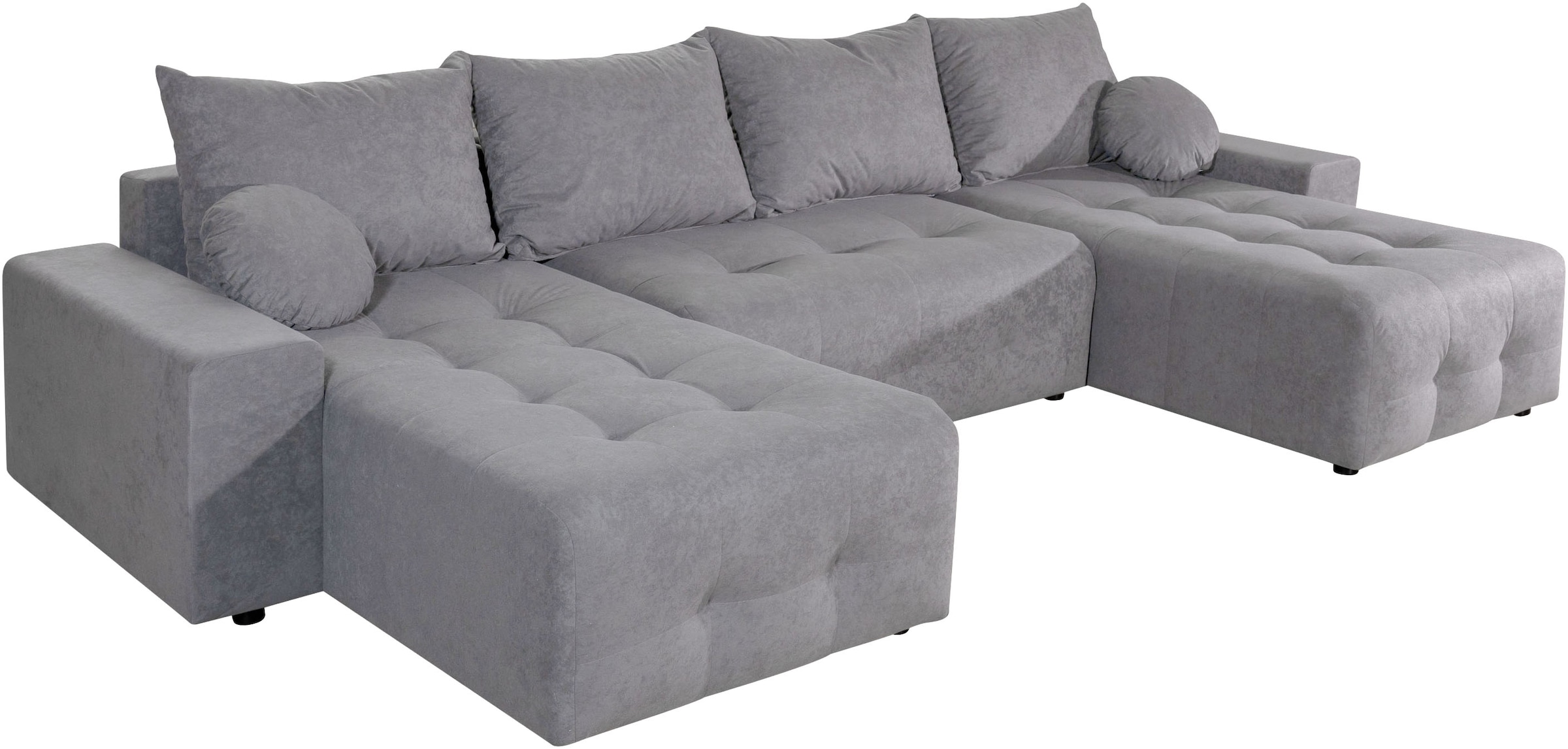 GOODproduct Paysage de salon »Jessy U-Form, B: 313 cm, in Cord & weiteren Bezügen« Fonction couchage, coffre de lit, rembourrage ressorts ensachés