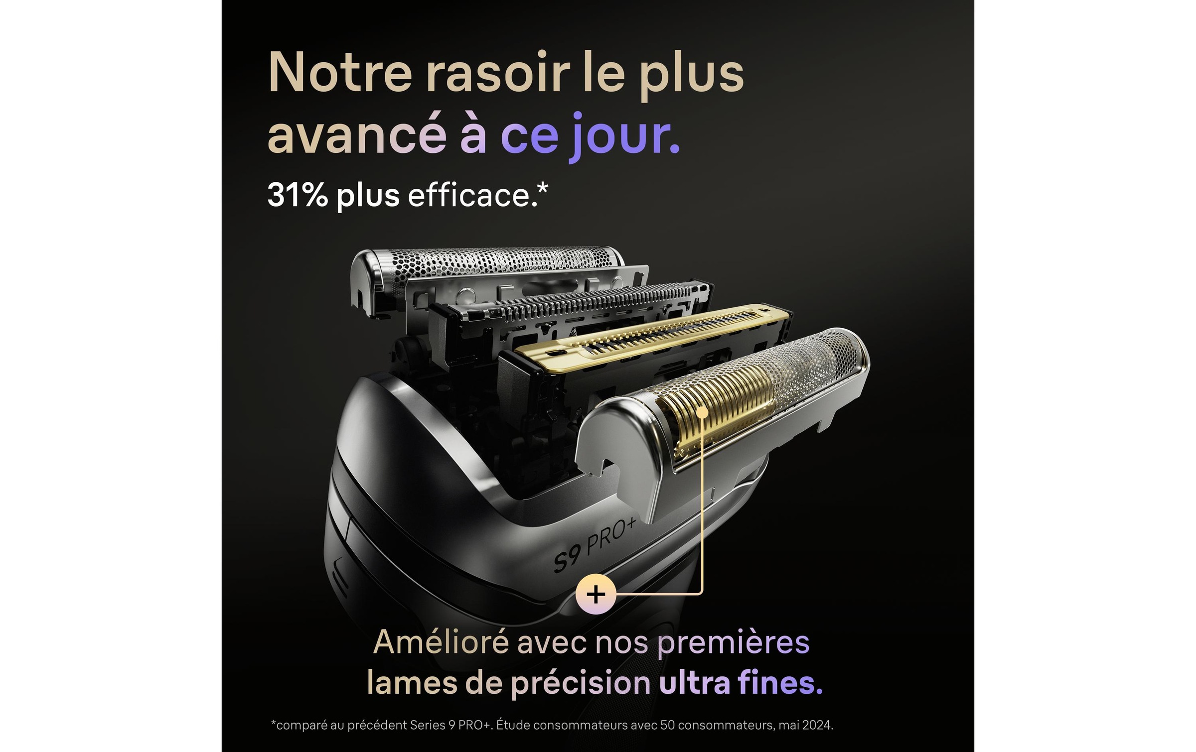 Braun Épilateur électrique pour le visage »Series 9 Pro+ 9667cc« station de nettoyage
