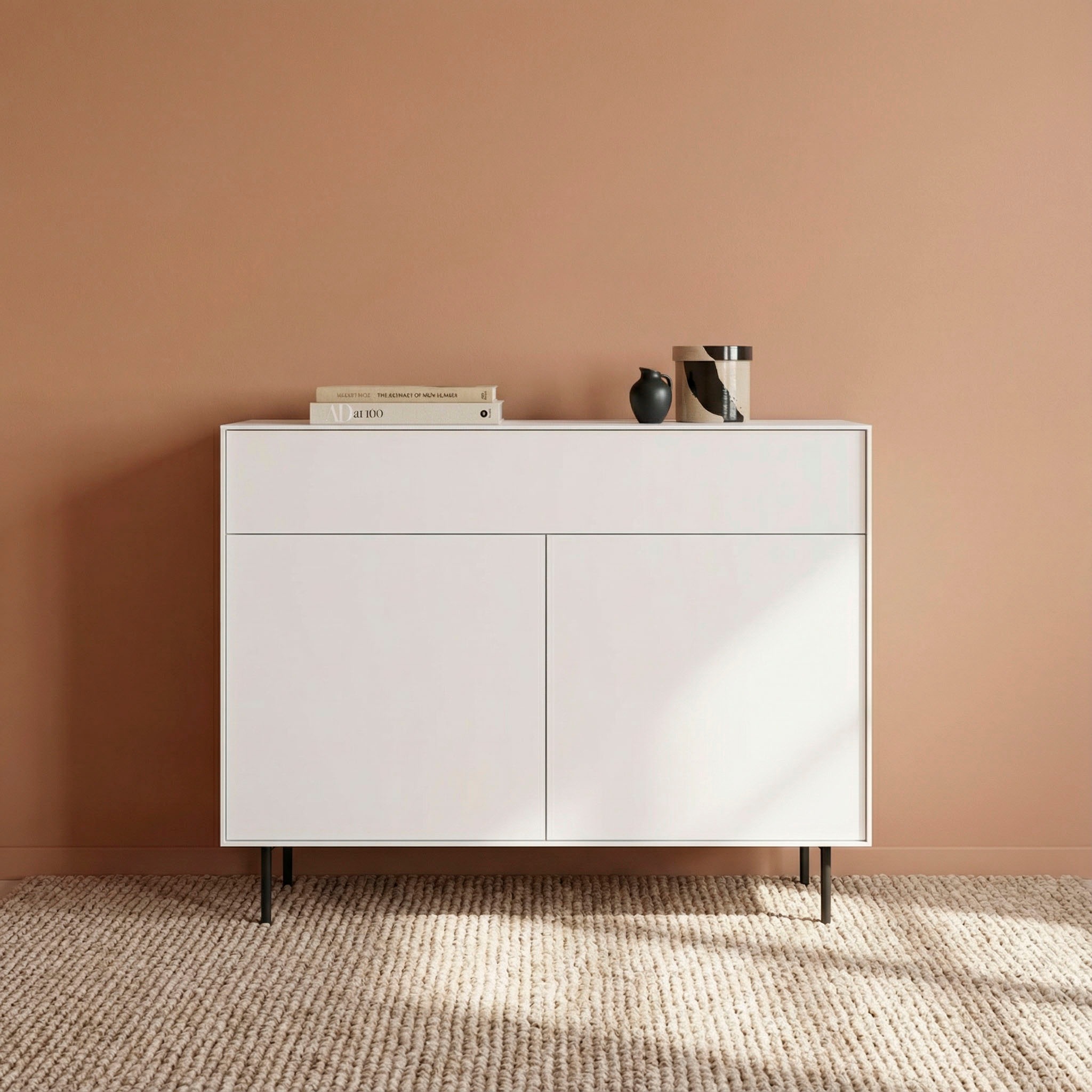 LeGer Home by Lena Gercke Table basse »Essentials, Kommode, Anrichte, Kombikommode, Schrank mit Metallfüssen« Breite: 111 cm, UV lackiert, Push-to-open-Funktion