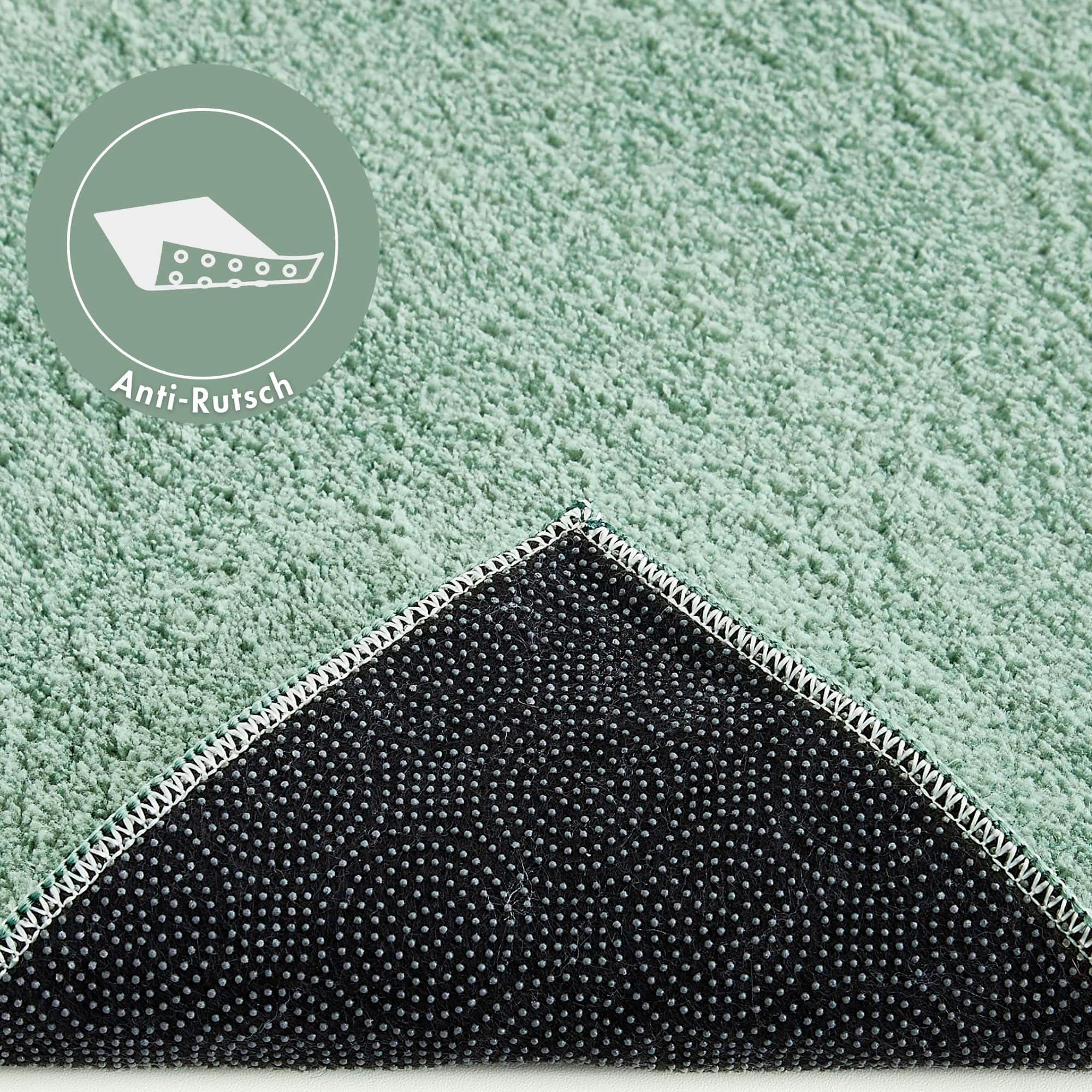 Andiamo Teppich »Arezzo«, rechteckig, 16 mm Höhe, Uni Farben, weicher Flor, waschbar, ideal im Wohnzimmer & Schlafzimmer