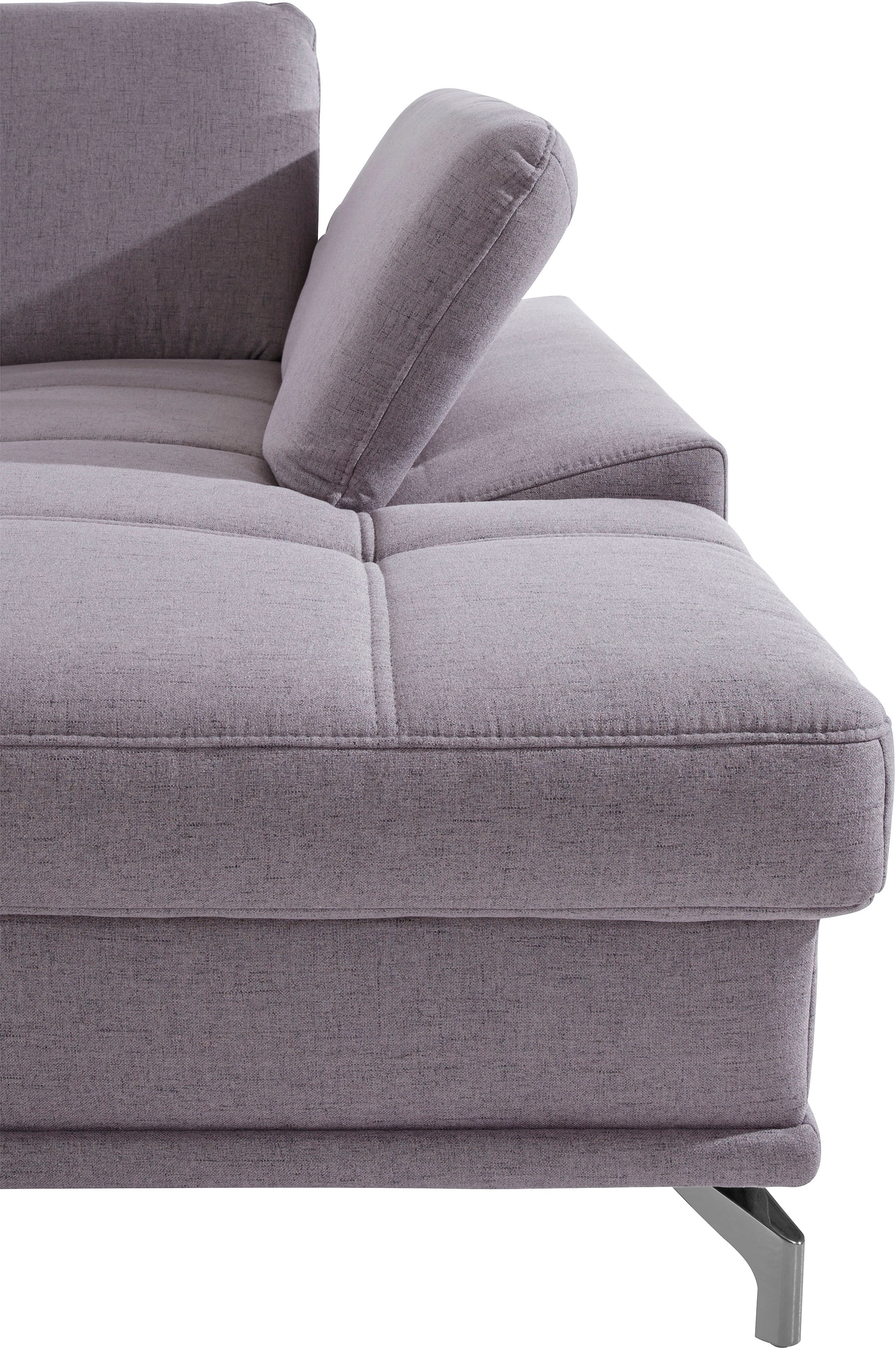 PLACES OF STYLE Wohnlandschaft »Costello U-Form, B: 363 cm mit Sitztiefen-, Armteilverstellung &« 3 Nierenkissen, optional Bettfunktion & Bettkasten