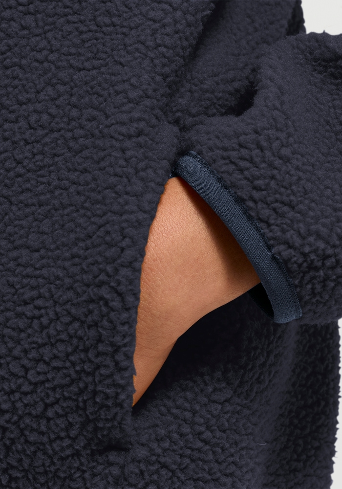 Jack Wolfskin Fleecejacke »LITE CURL FZ K« atmungsaktiv, Übergangsjacke, aufgesetzte Brusttasche mit Zipper