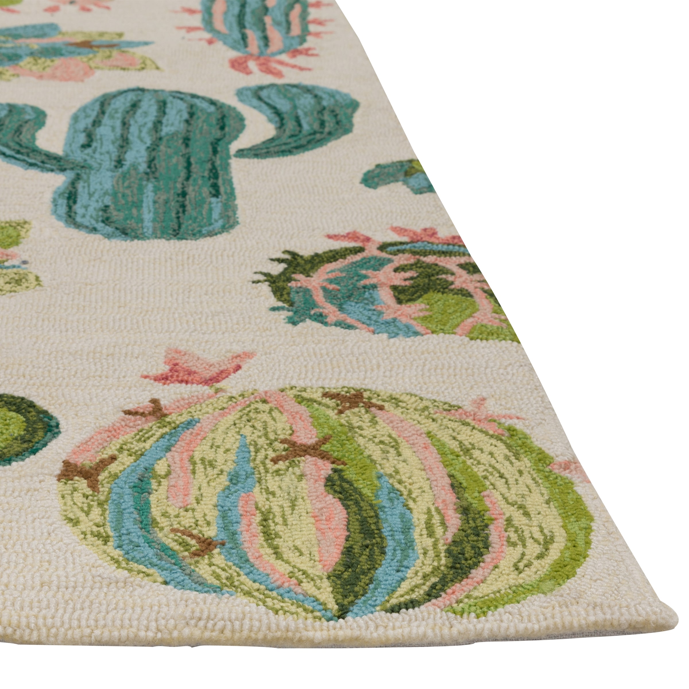 Gino Falcone Tapis »Rosetta 021 Kakteen« Rectangulaire 15 mm Höhe particulièrement doux grâce à la microfibre, adapté intérieur et extérieur, salon