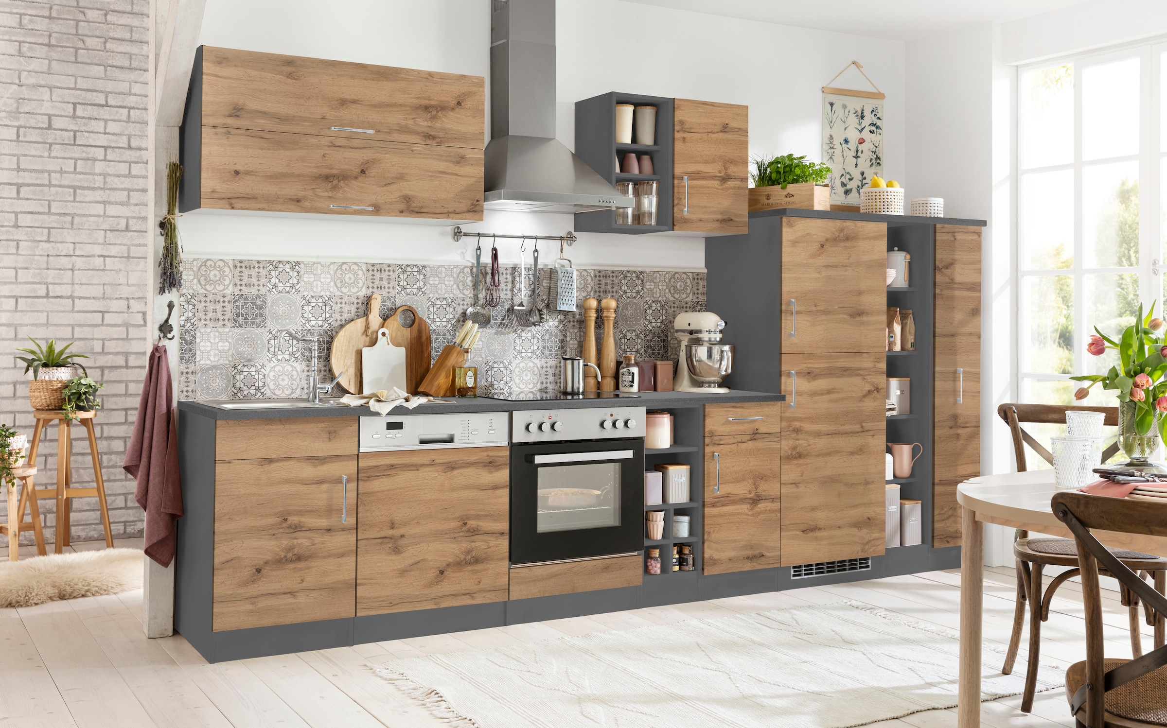KOCHSTATION Kitchenette »KS-Colmar« sans appareils électriques, largeur 360 cm