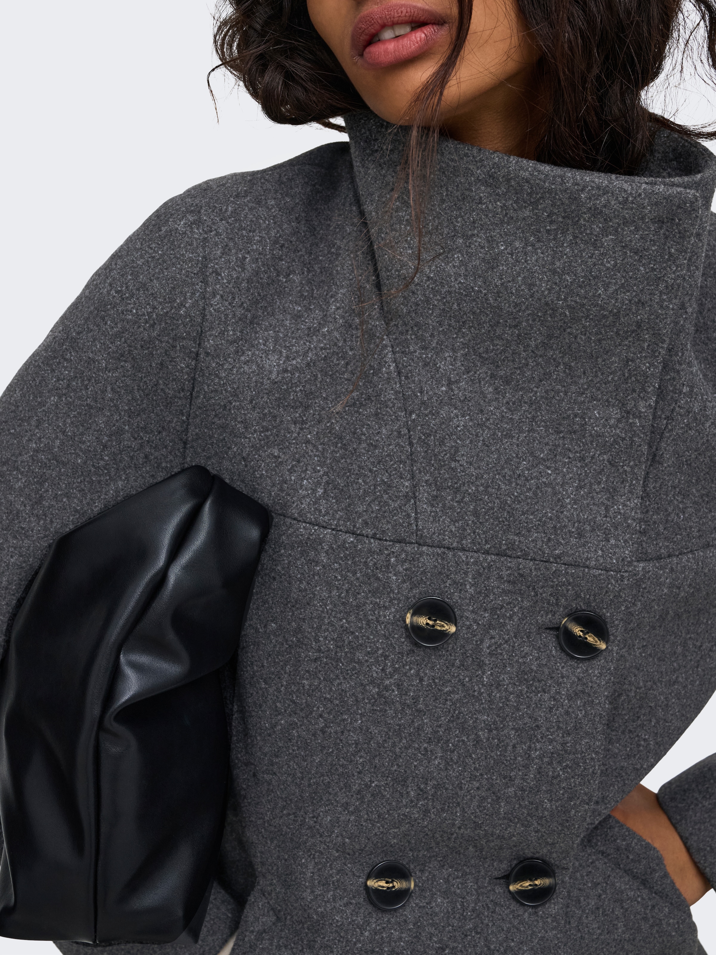 ONLY Langjacke »ONLBLAKE SOPHIA COAT OTW NOOS« Kunstfaser, 2-Reiher, Eingrifftaschen