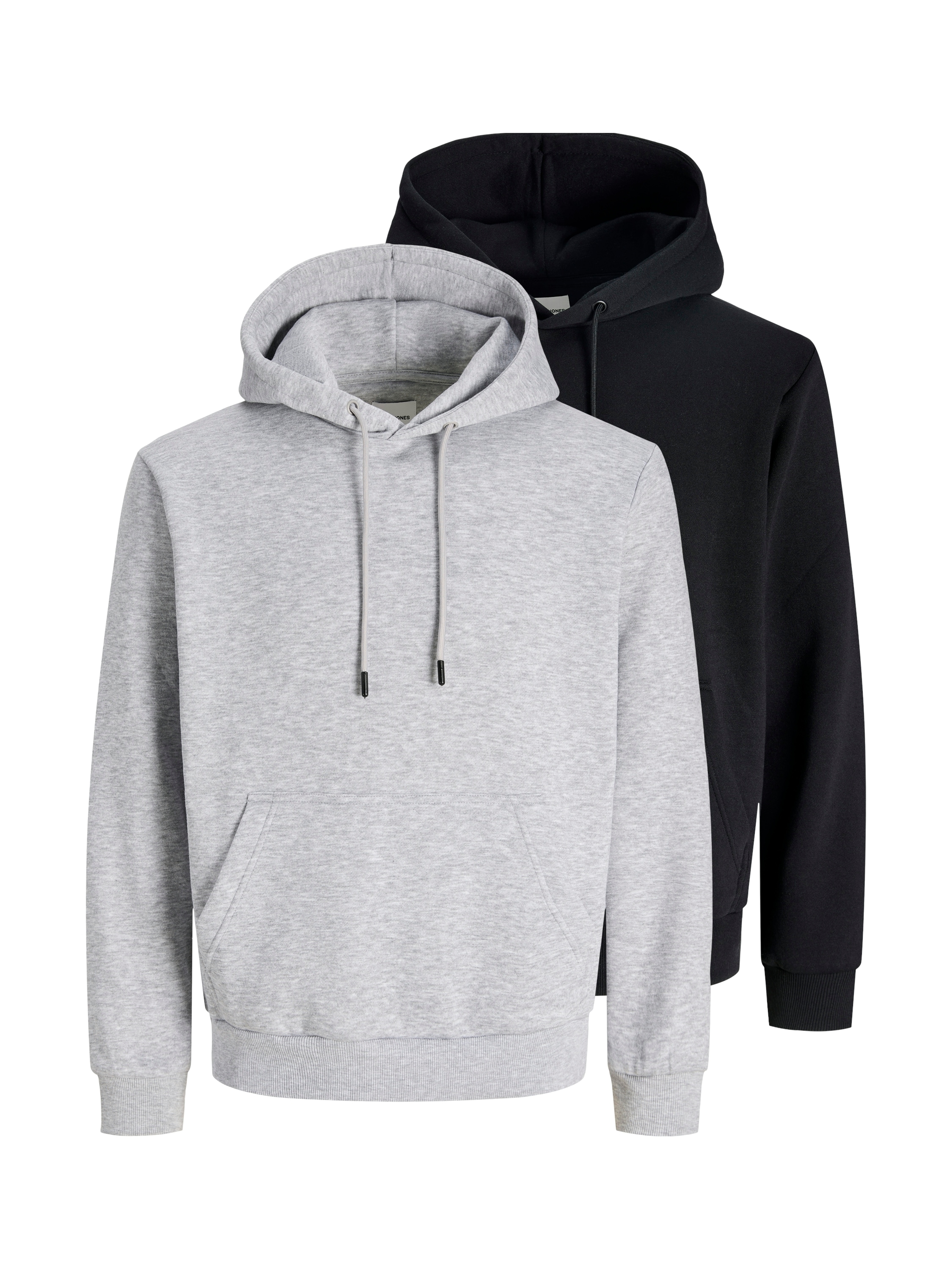 Image of Jack & Jones Kapuzensweatshirt "JJEBRADLEY SWEAT HOOD 2PK MP", 2 Materialmix, relaxed fit