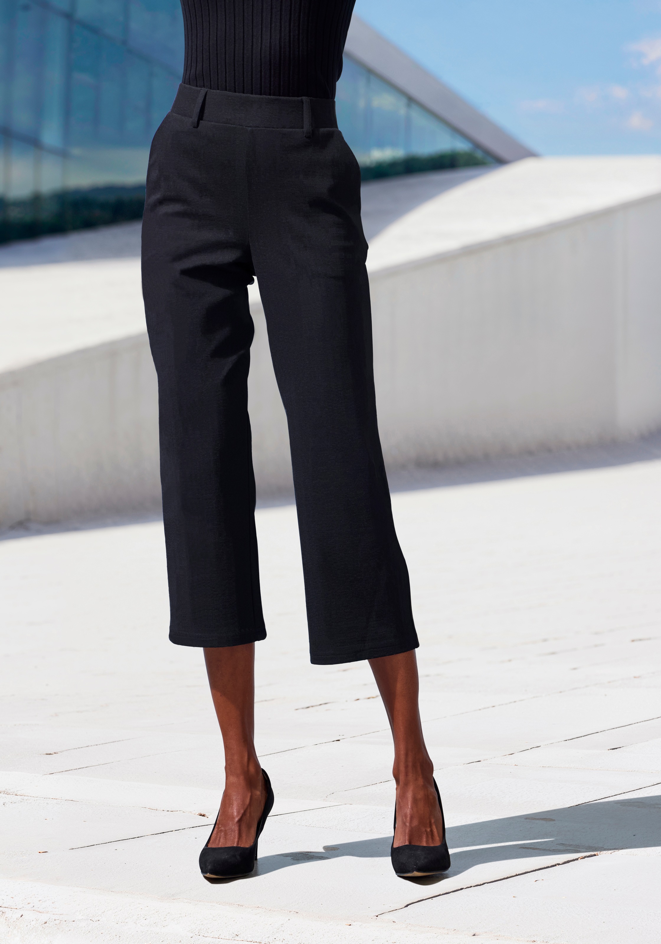 Image of LASCANA Culotte mit Jacquard Strickmuster oder uni schwarz