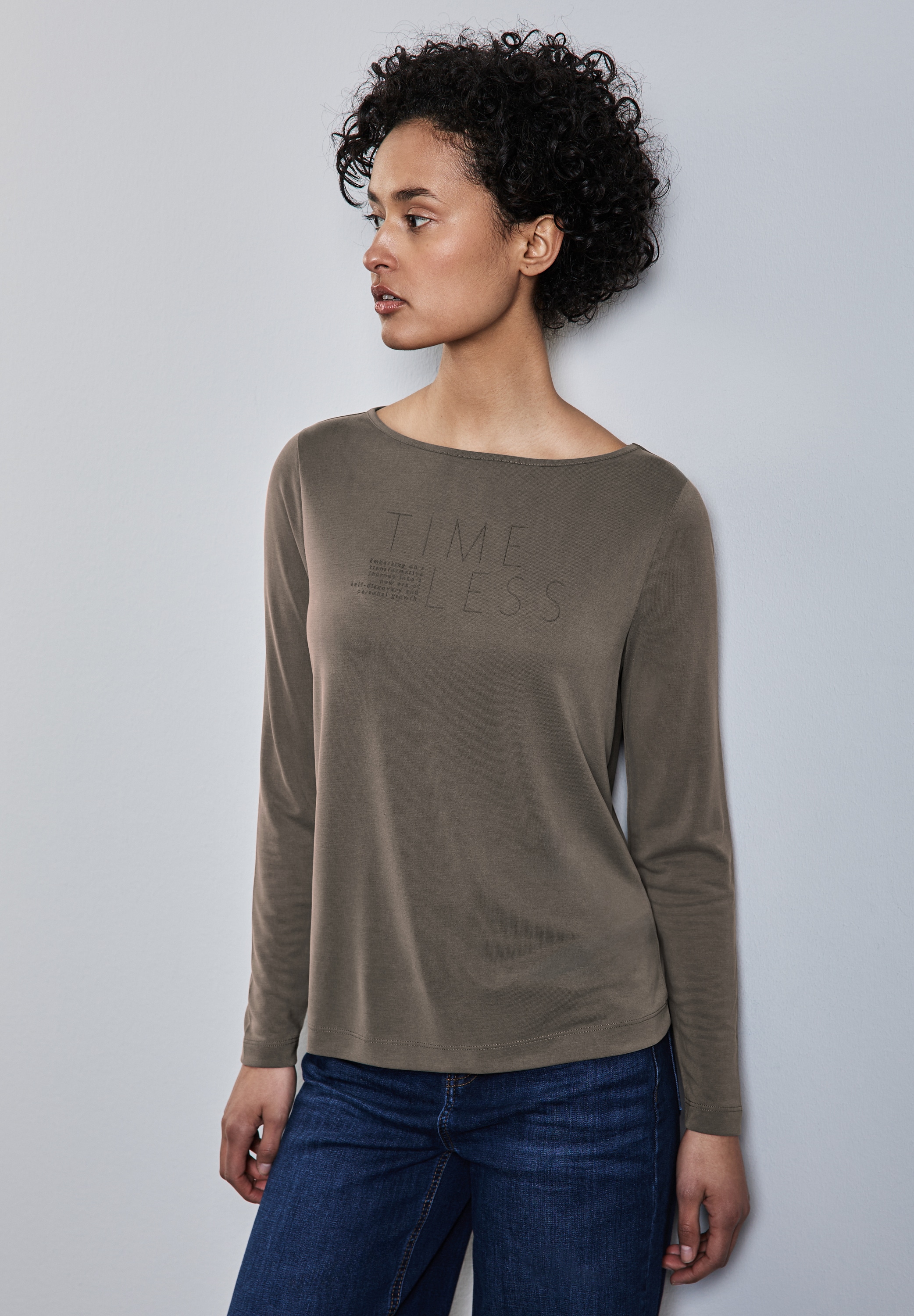 Image of STREET ONE Langarmshirt mit Schriftzügen