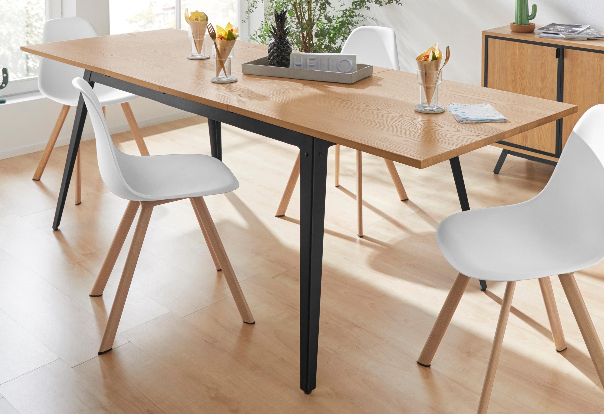 Image of INOSIGN Esstisch »Malu«, aus massivem Kiefernholz, in unterschiedlichen Tischbreiten erhältlich, mit Auszugsfunktion bei Ackermann Versand Schweiz